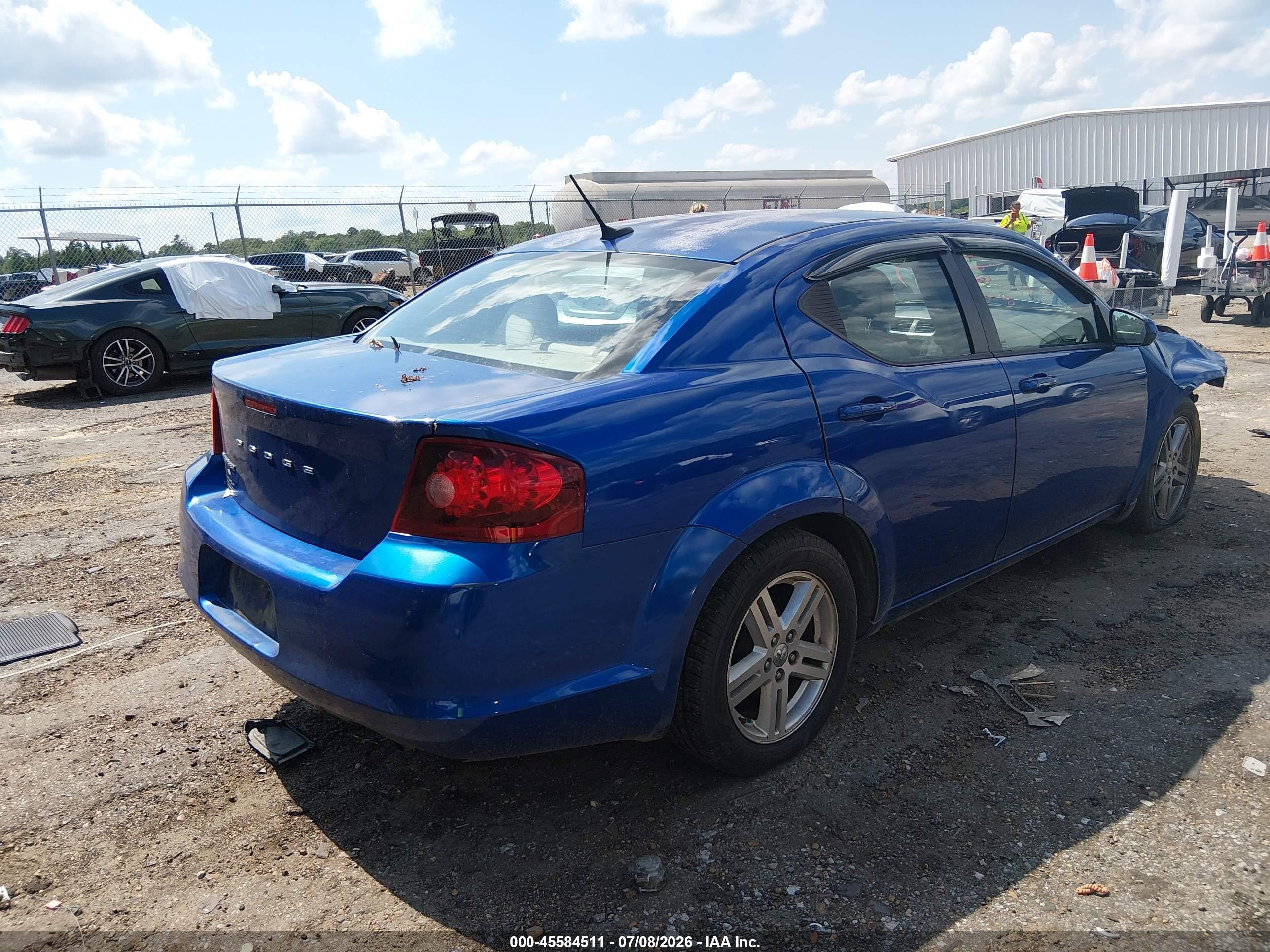 2012 Dodge Avenger Sxt Blue vin: 1C3CDZCB4CN148666