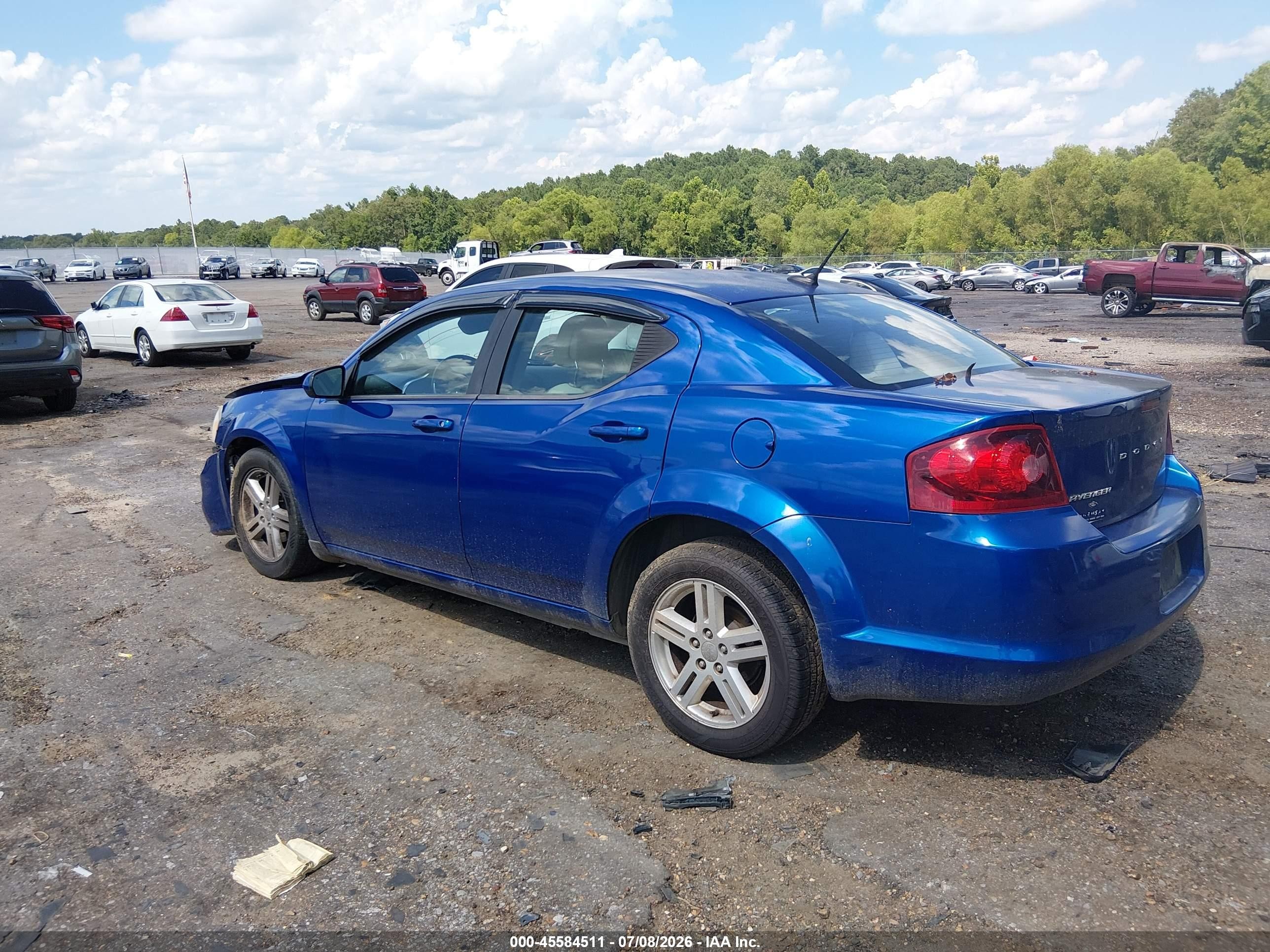2012 Dodge Avenger Sxt Blue vin: 1C3CDZCB4CN148666