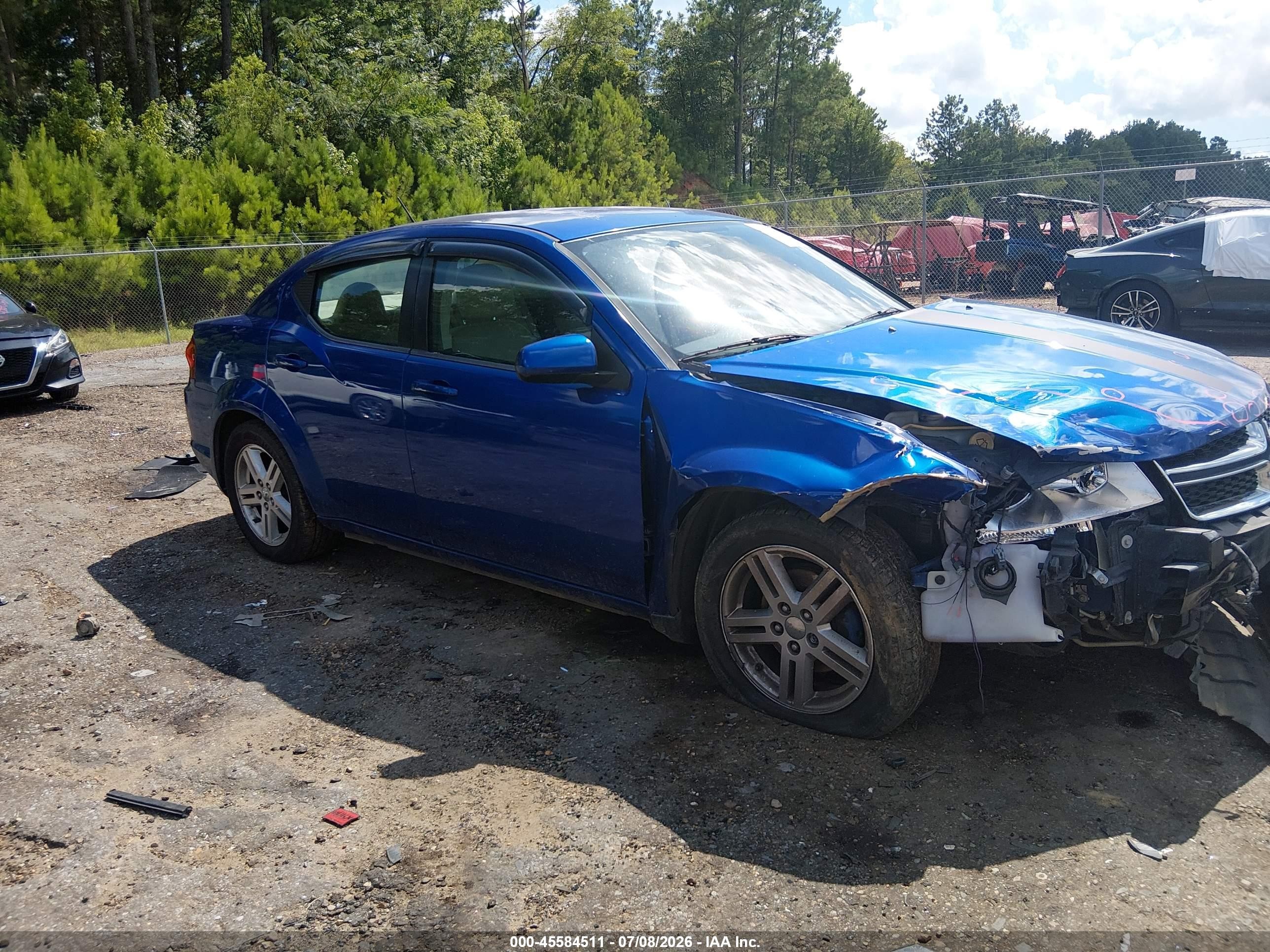 2012 Dodge Avenger Sxt Blue vin: 1C3CDZCB4CN148666