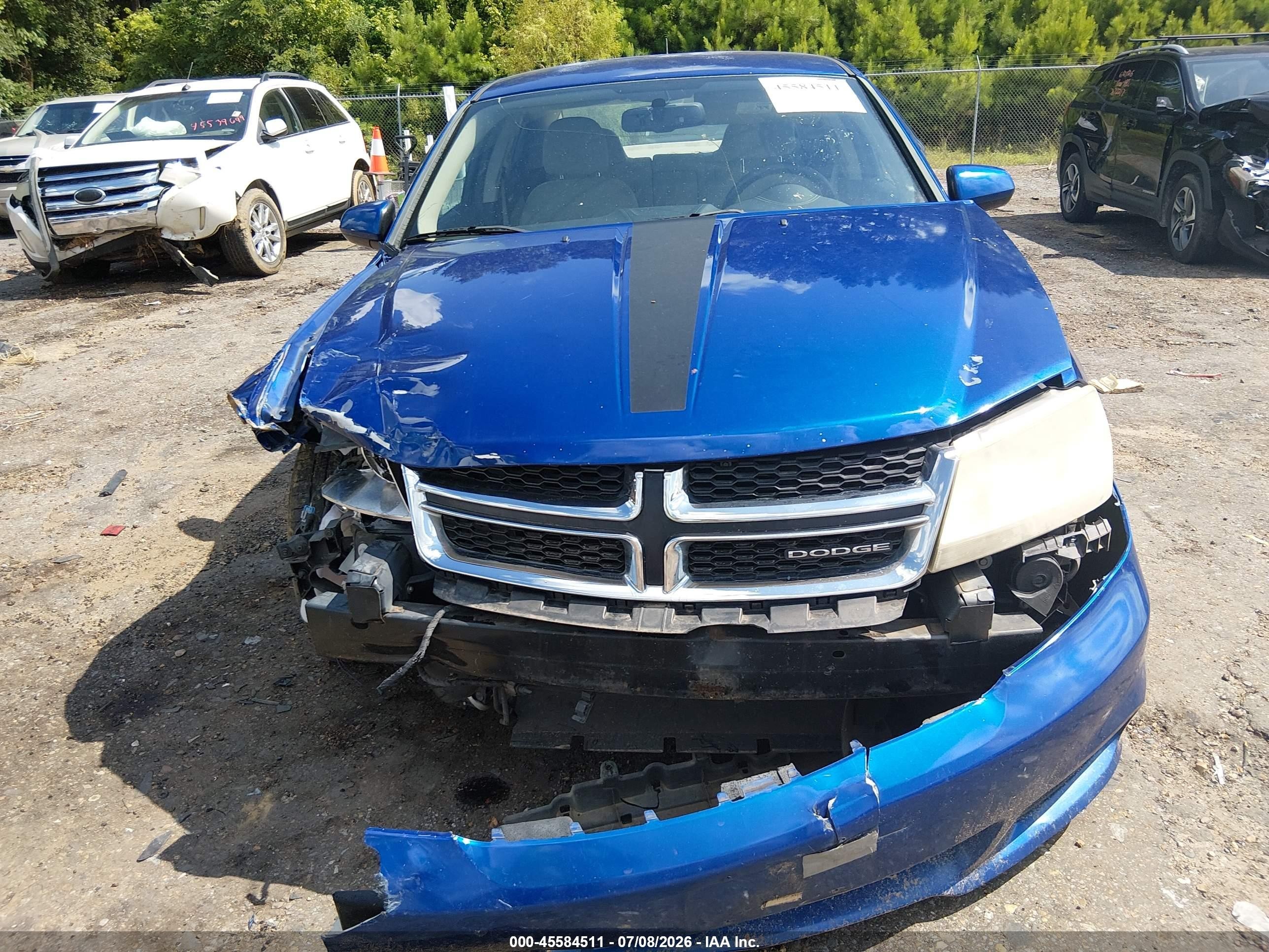 2012 Dodge Avenger Sxt Blue vin: 1C3CDZCB4CN148666