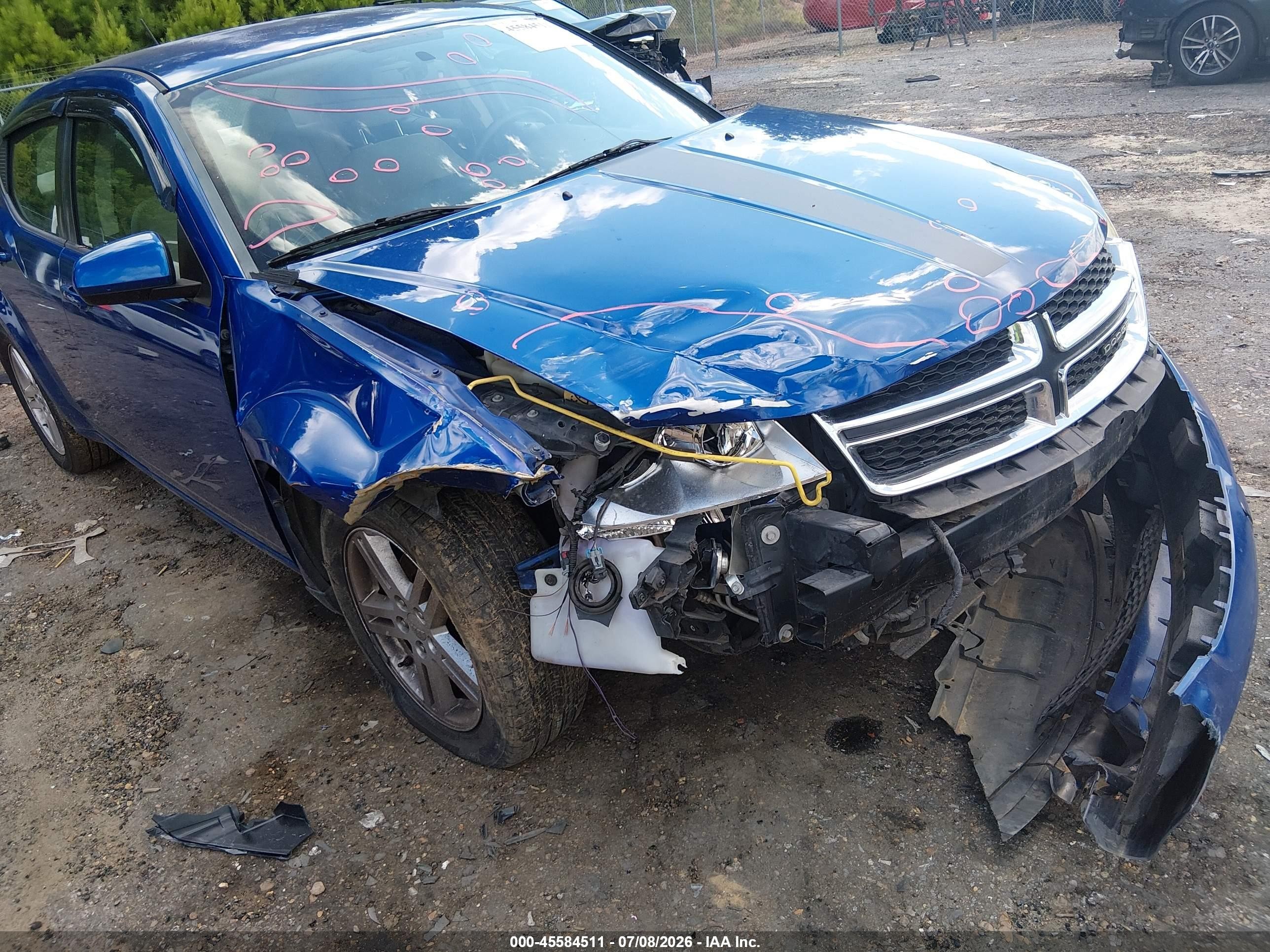 2012 Dodge Avenger Sxt Blue vin: 1C3CDZCB4CN148666