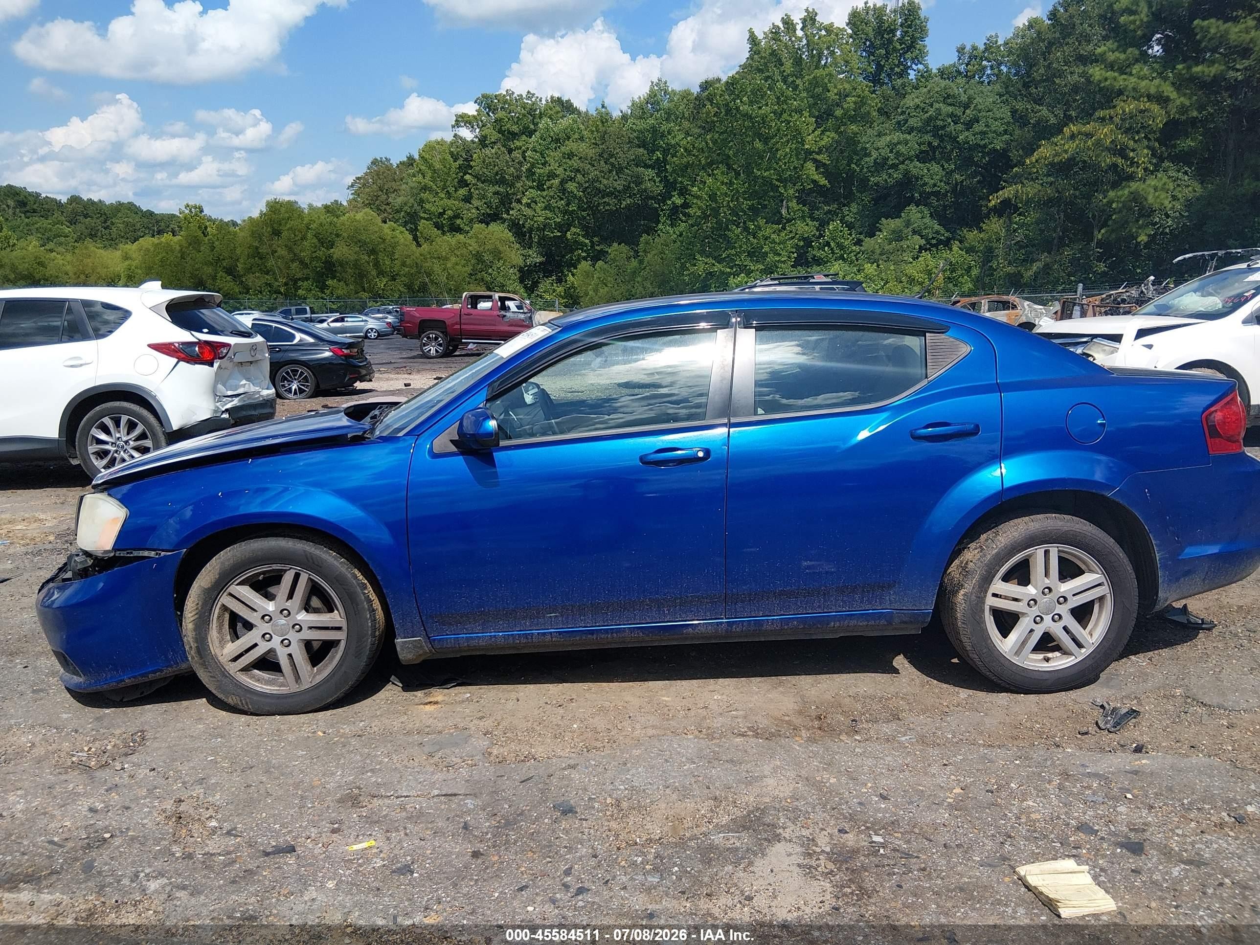2012 Dodge Avenger Sxt Blue vin: 1C3CDZCB4CN148666
