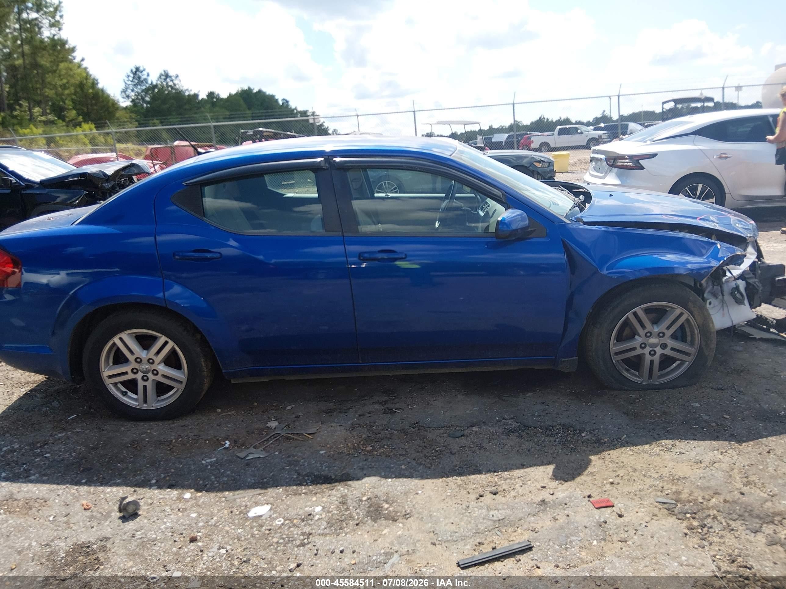 2012 Dodge Avenger Sxt Blue vin: 1C3CDZCB4CN148666