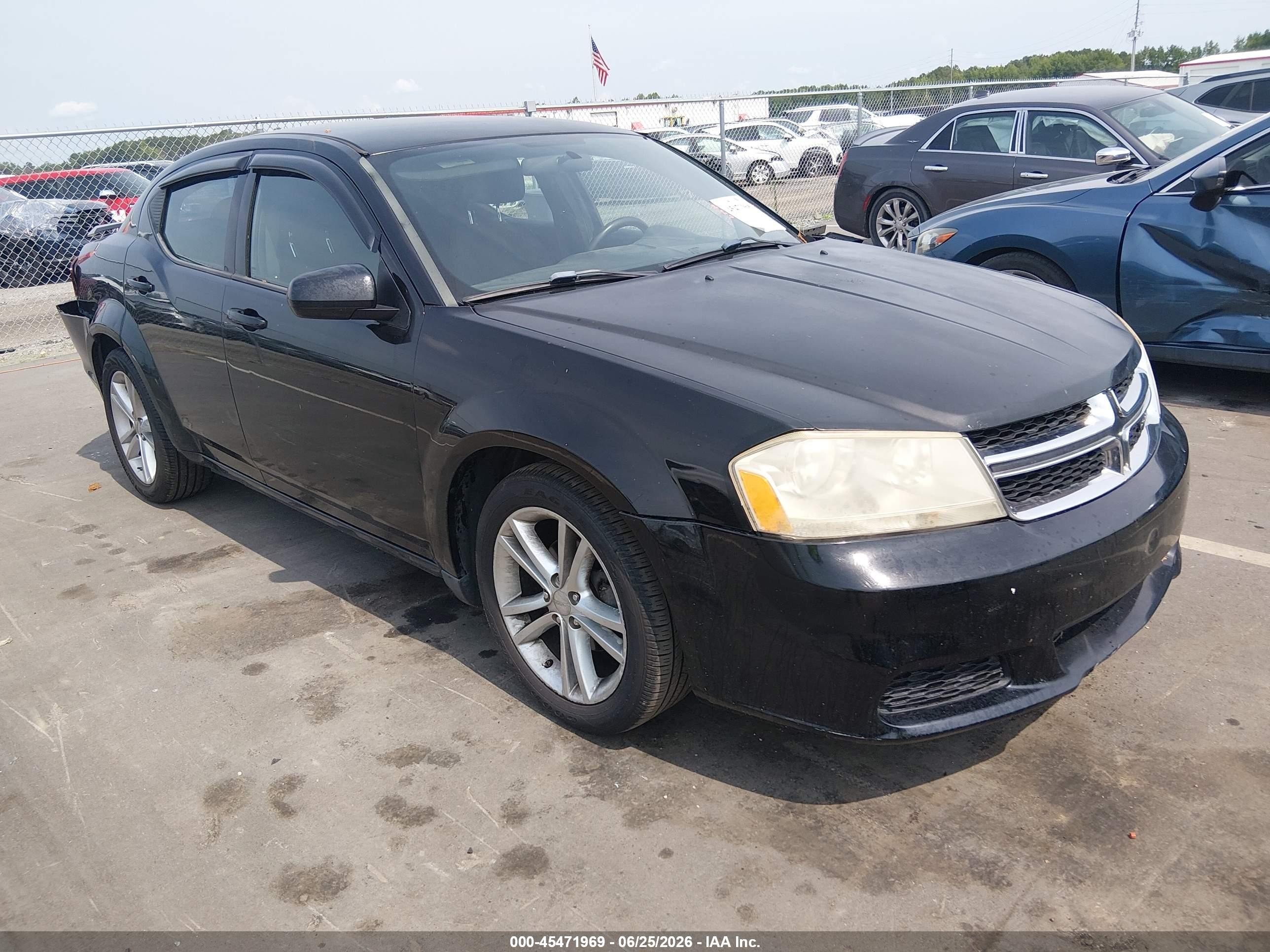 2012 Dodge Avenger Sxt Черный vin: 1C3CDZCB4CN253479