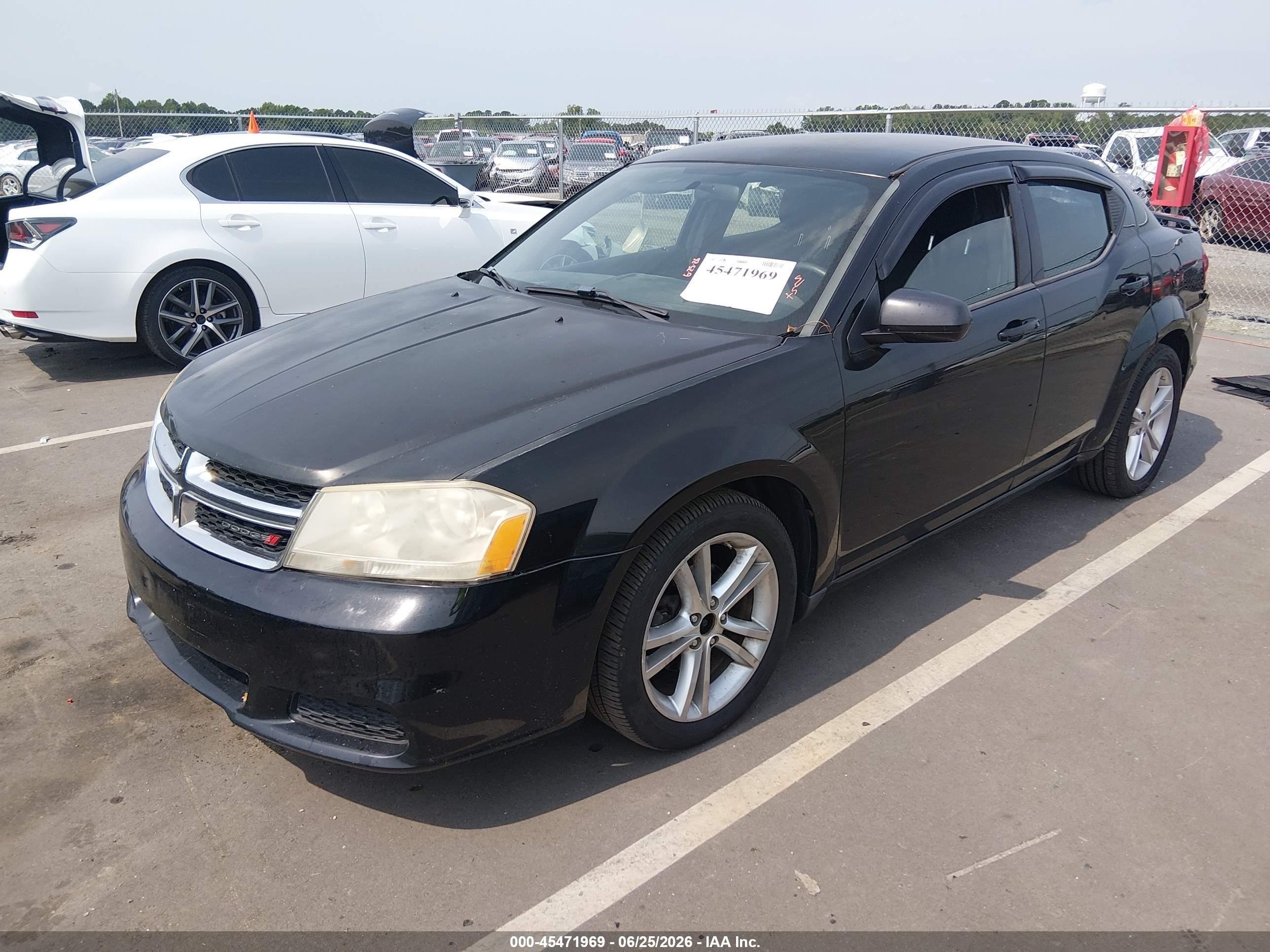 2012 Dodge Avenger Sxt Черный vin: 1C3CDZCB4CN253479