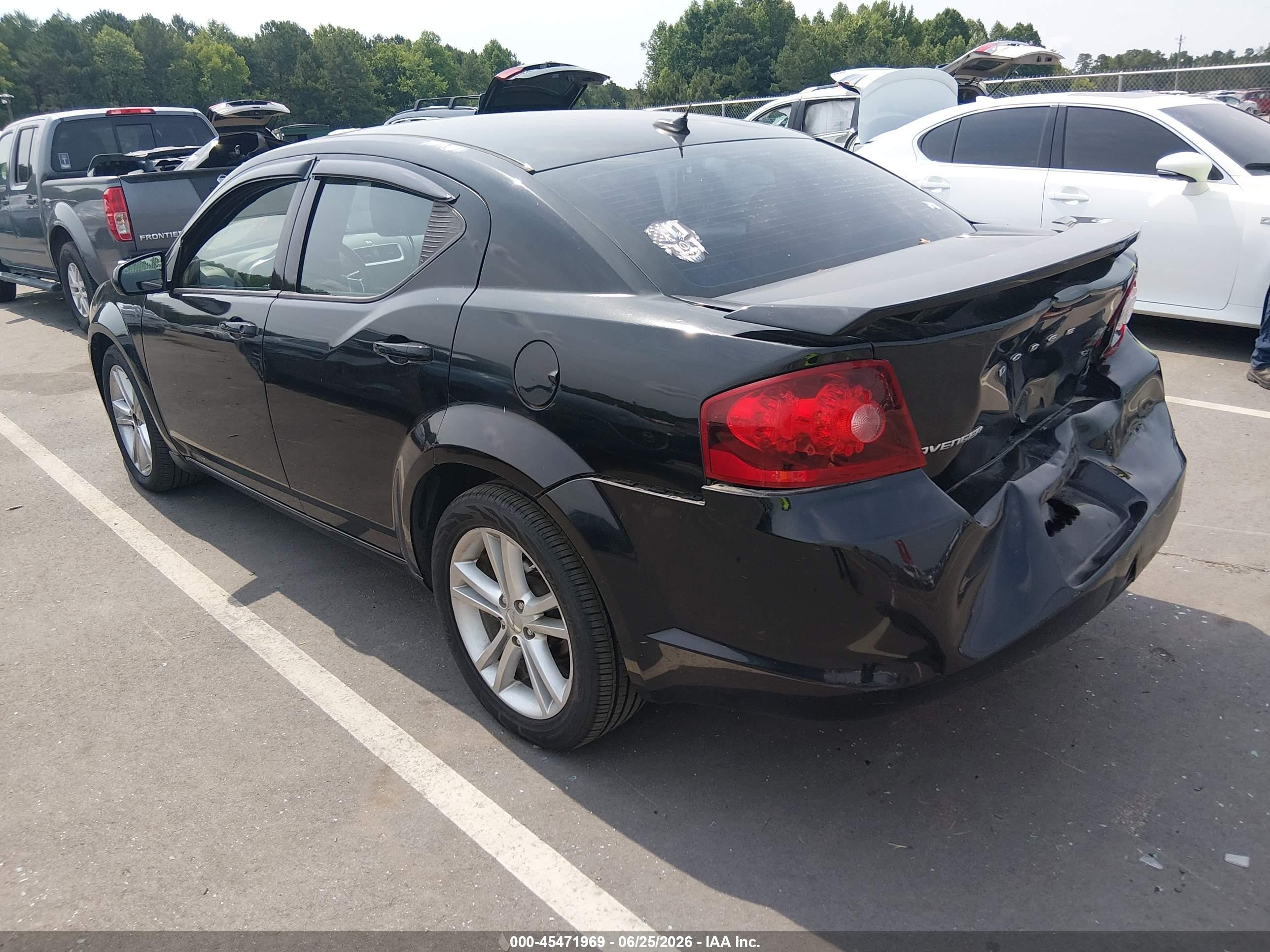 2012 Dodge Avenger Sxt Черный vin: 1C3CDZCB4CN253479