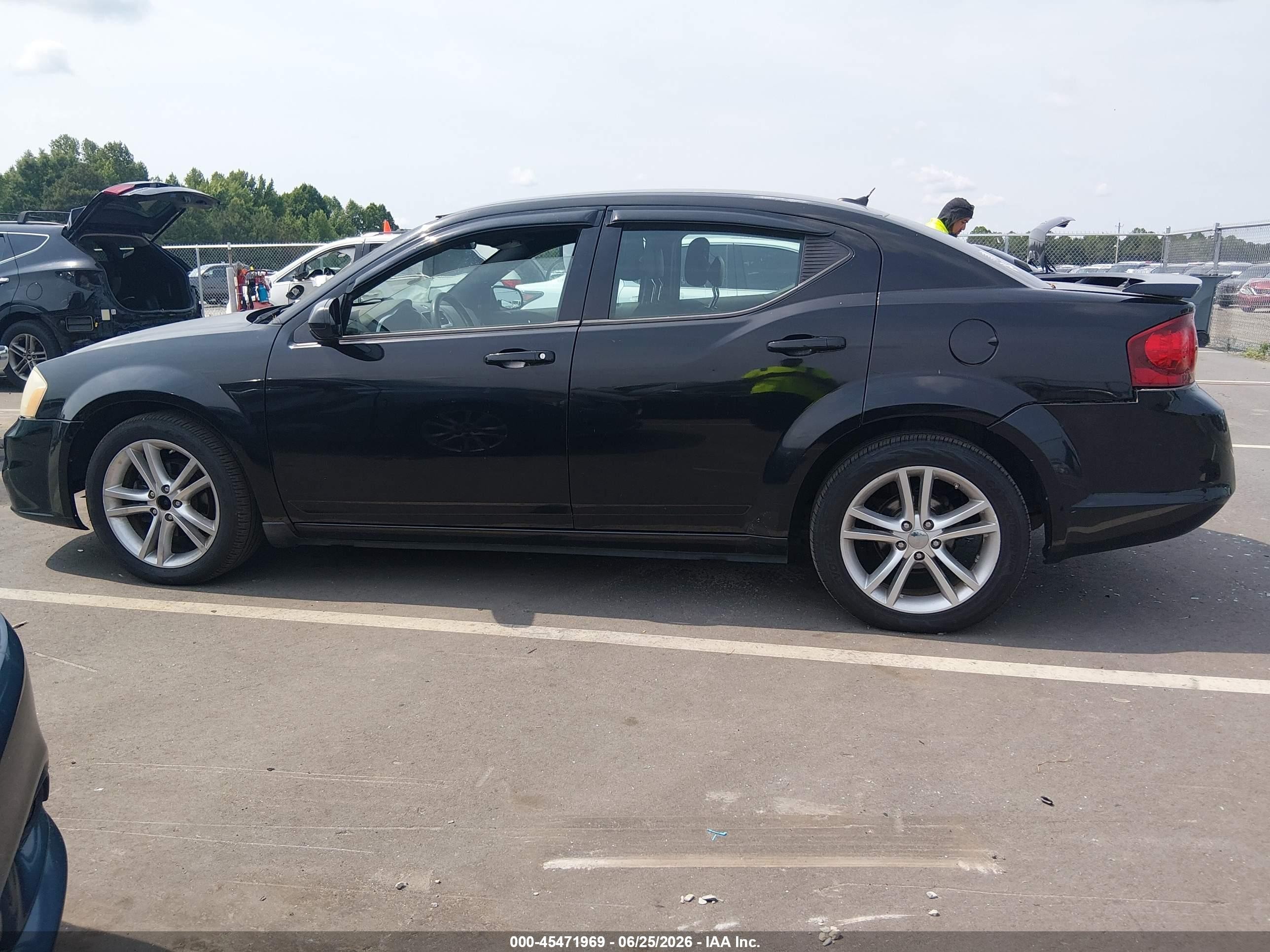 2012 Dodge Avenger Sxt Черный vin: 1C3CDZCB4CN253479