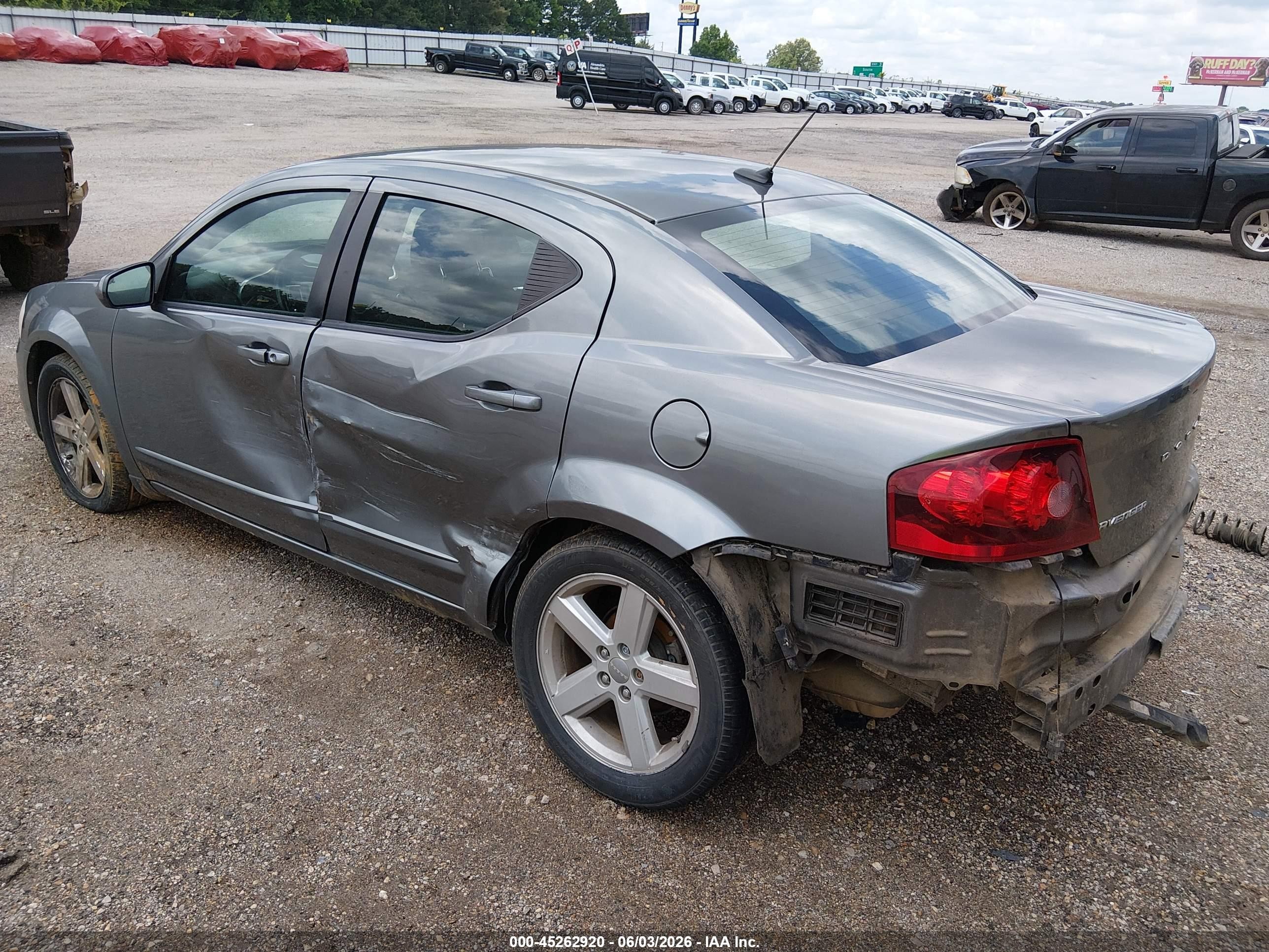 2013 Dodge Avenger Sxt Серый vin: 1C3CDZCB4DN612783