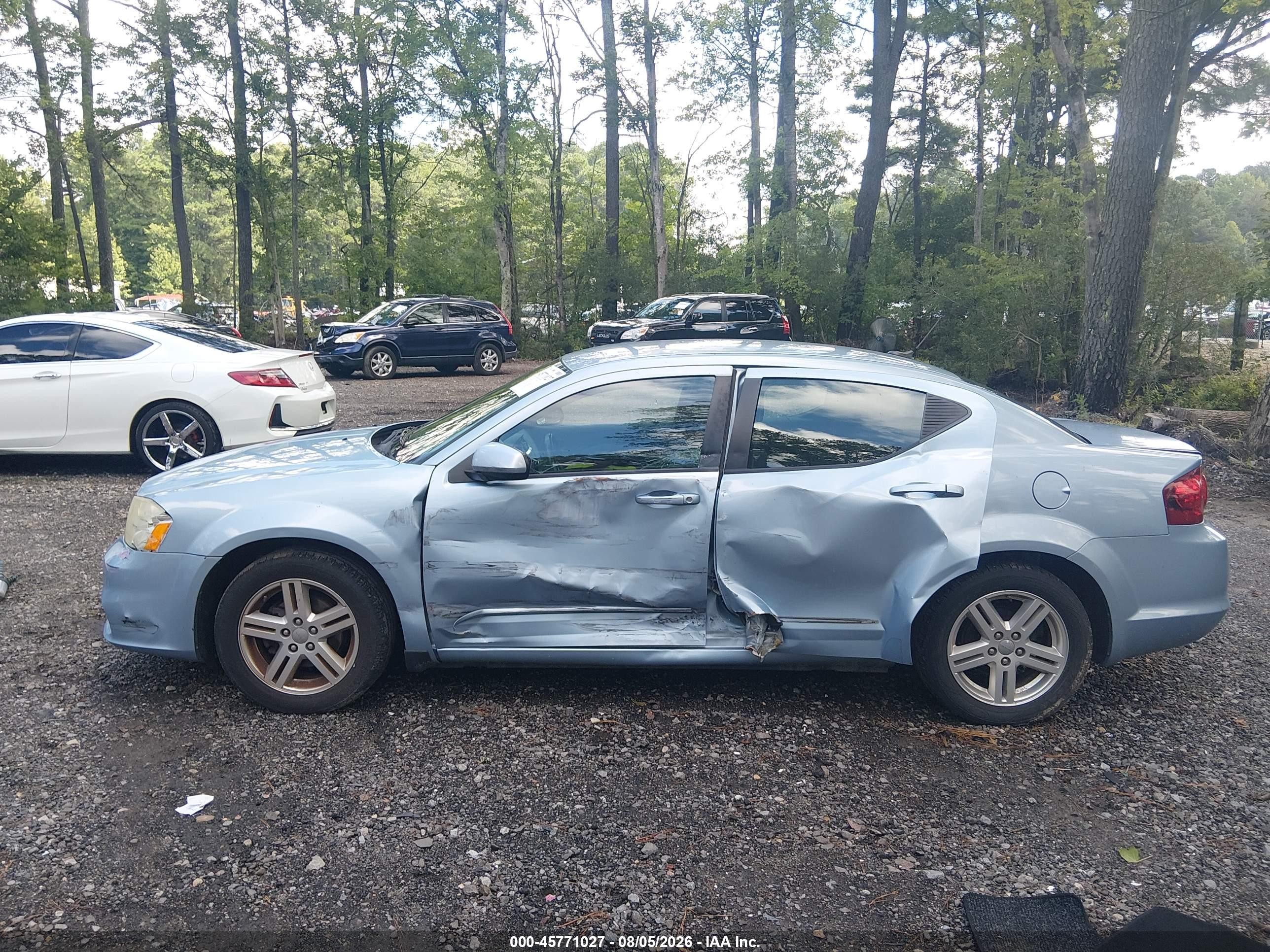 2013 Dodge Avenger Sxt Blue vin: 1C3CDZCB4DN637019