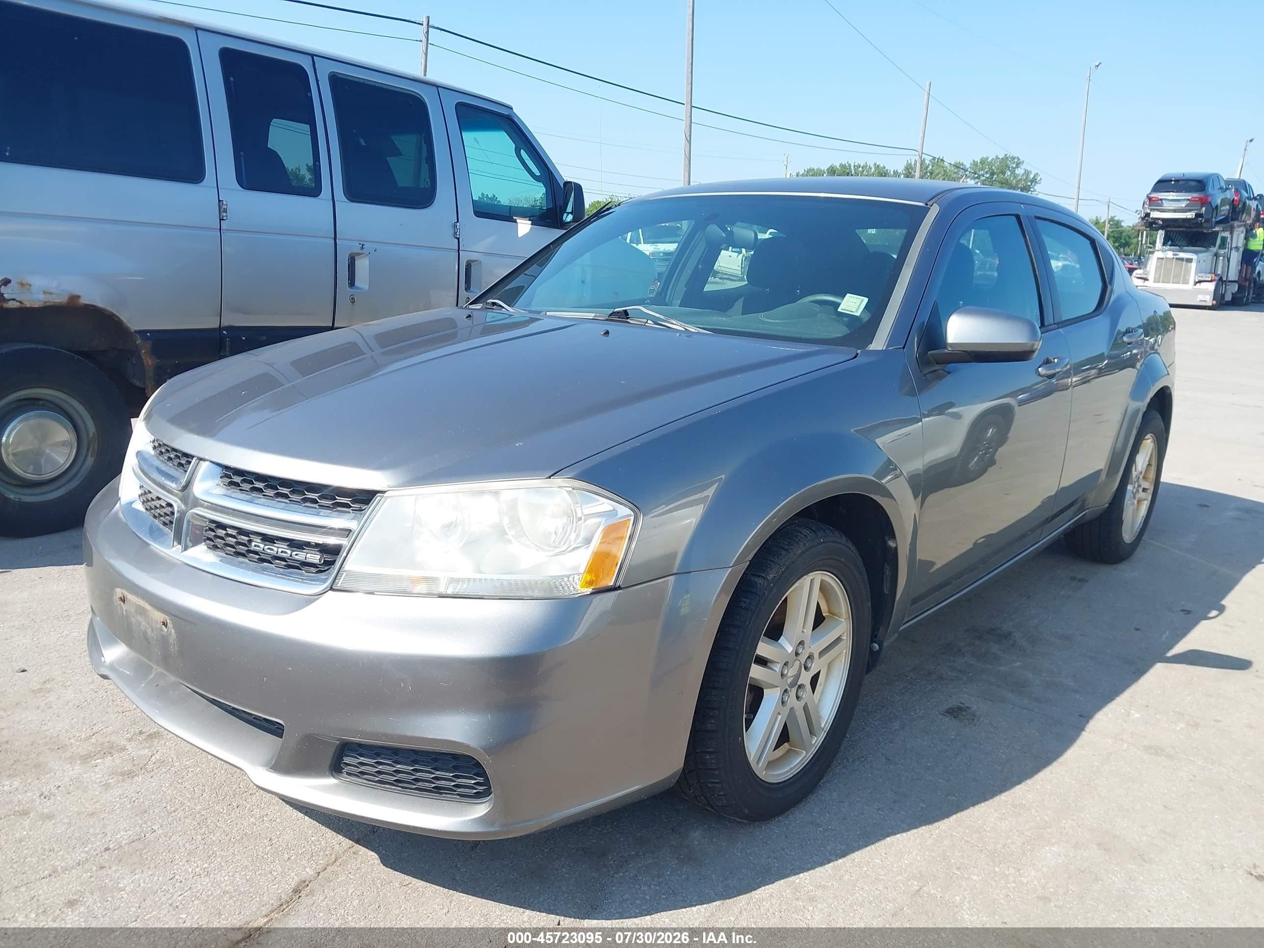 2012 Dodge Avenger Sxt Серый vin: 1C3CDZCB5CN137112