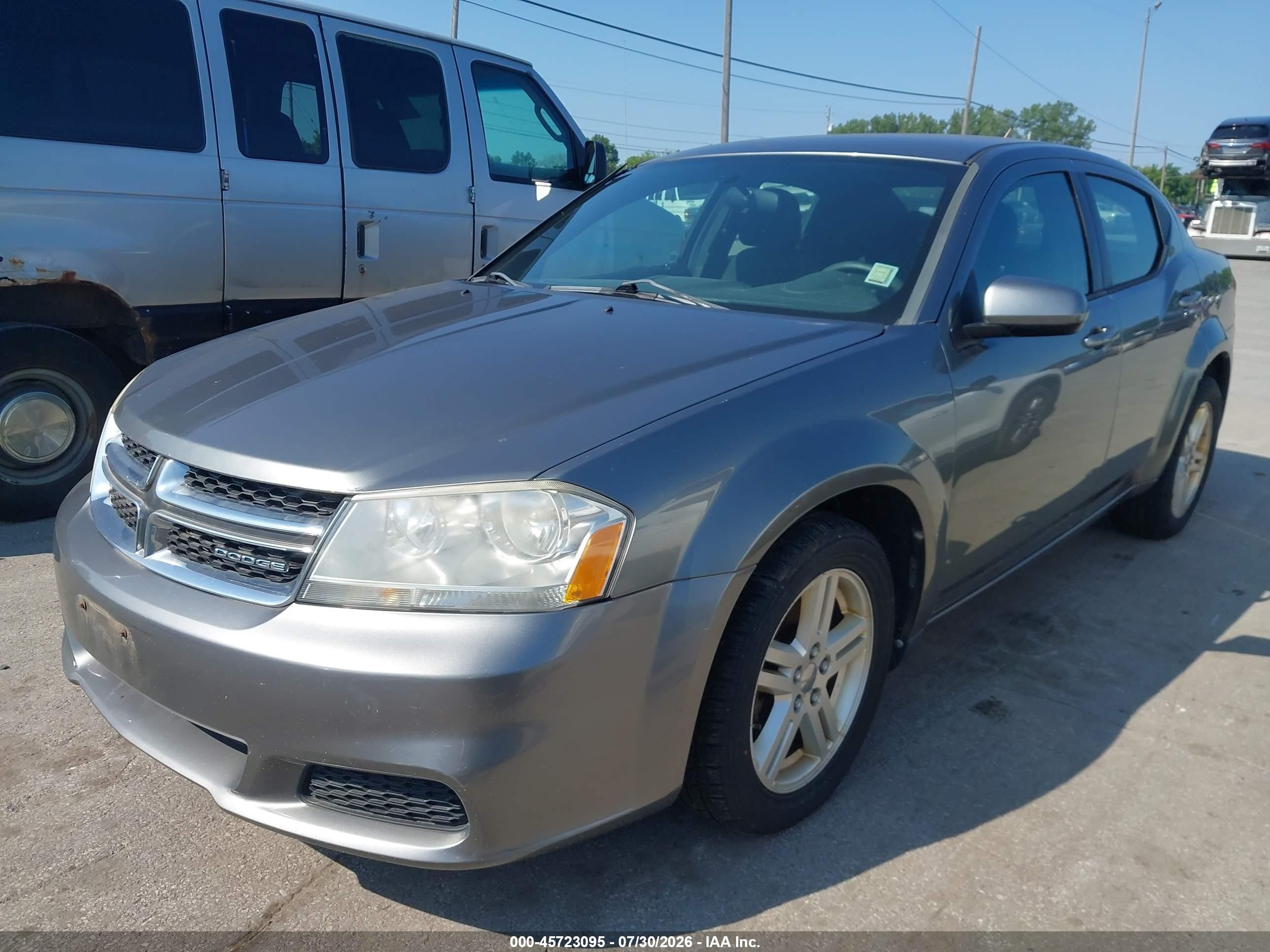 2012 Dodge Avenger Sxt Серый vin: 1C3CDZCB5CN137112