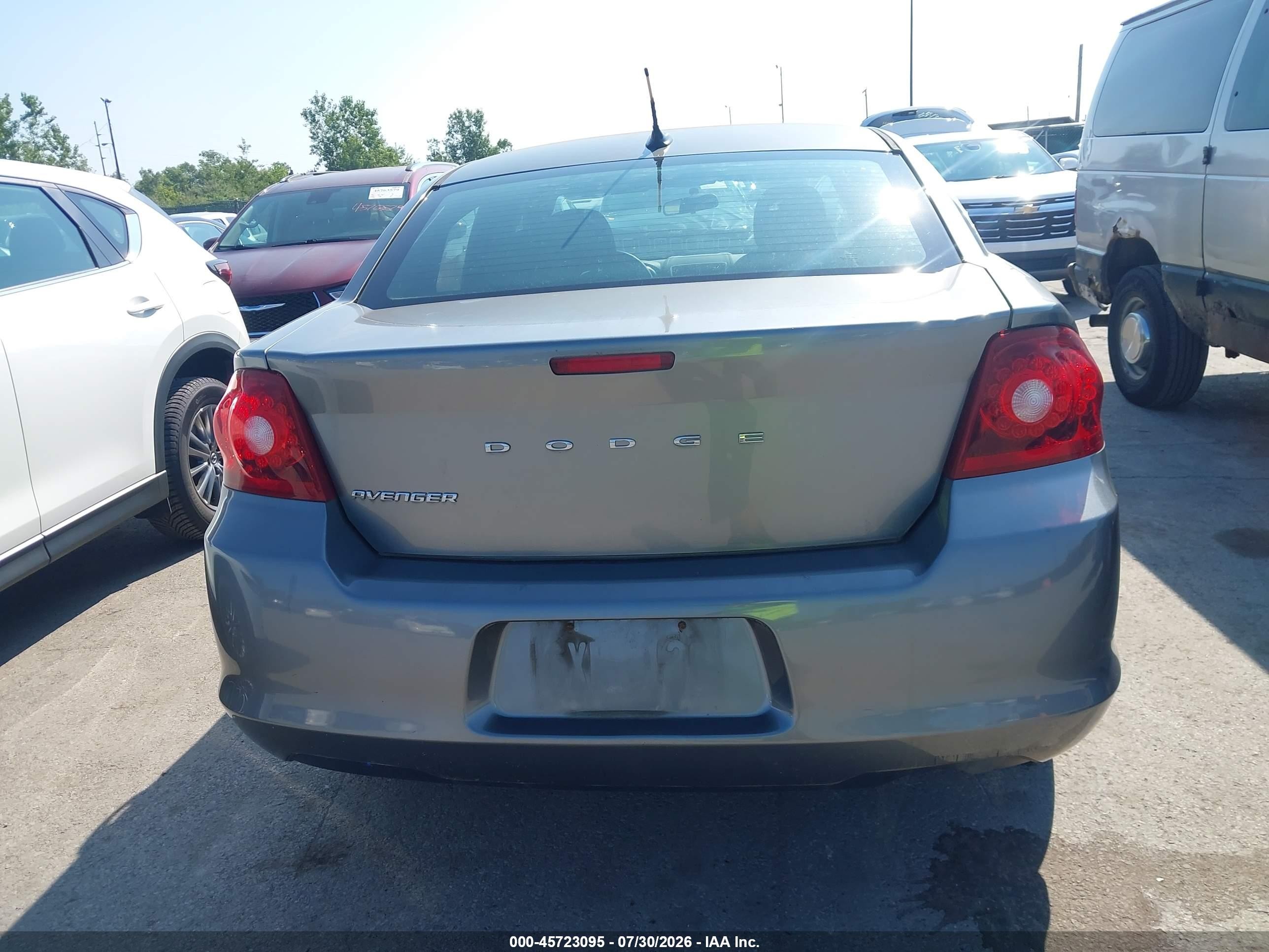 2012 Dodge Avenger Sxt Серый vin: 1C3CDZCB5CN137112