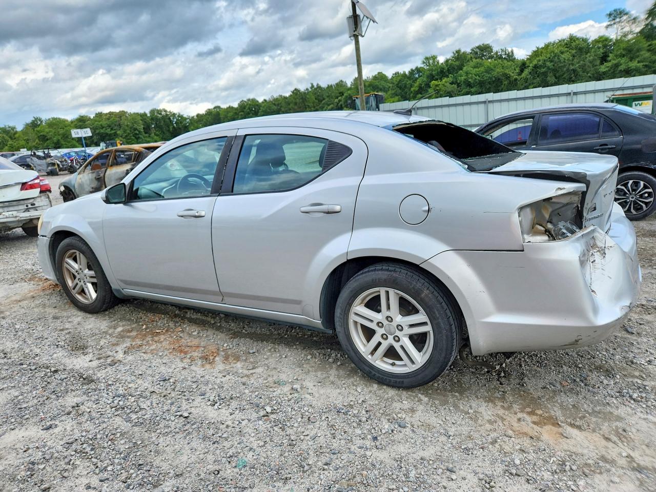 2012 Dodge Avenger Sxt Silver vin: 1C3CDZCB5CN193230
