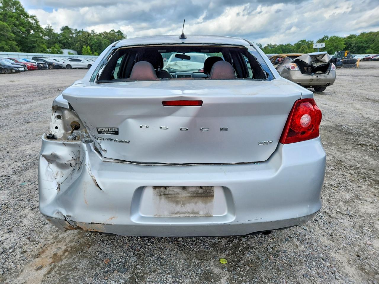 2012 Dodge Avenger Sxt Silver vin: 1C3CDZCB5CN193230