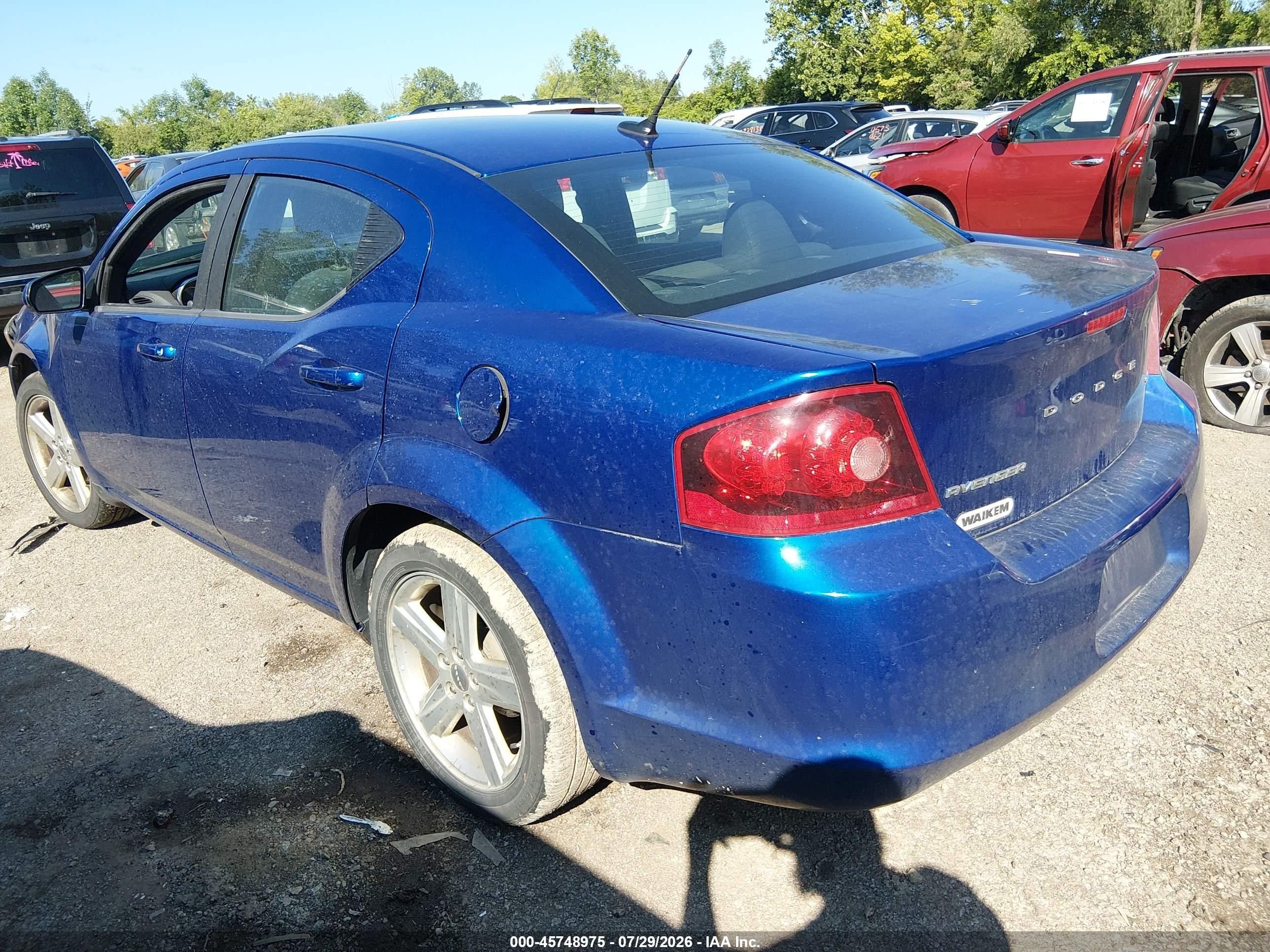 2013 Dodge Avenger Sxt Blue vin: 1C3CDZCB5DN502499