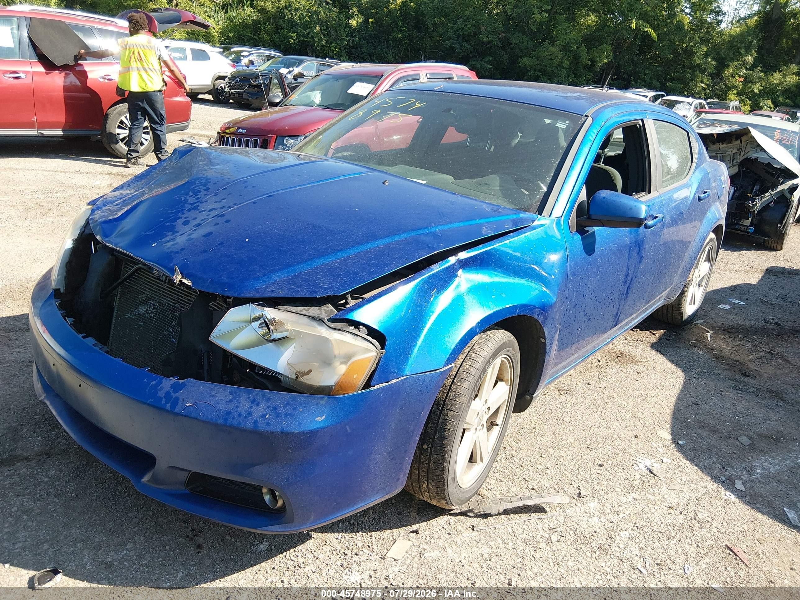2013 Dodge Avenger Sxt Blue vin: 1C3CDZCB5DN502499