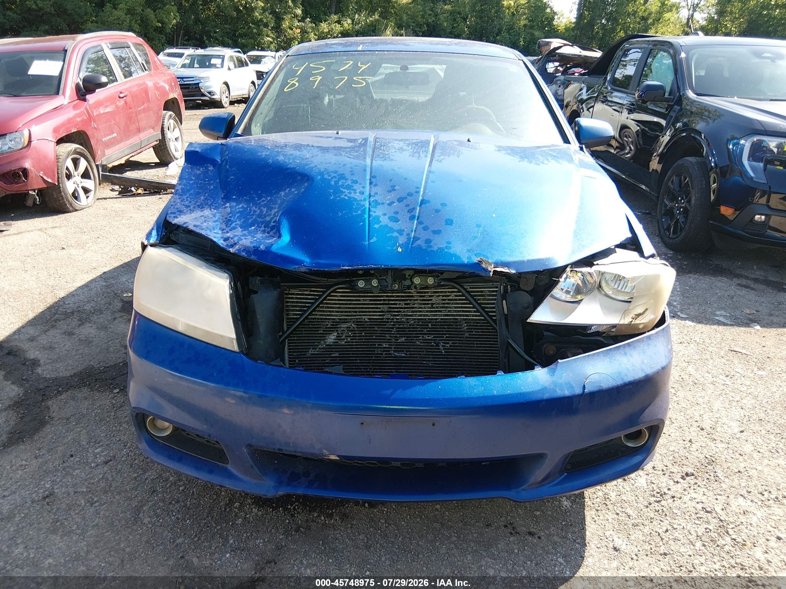 2013 Dodge Avenger Sxt Blue vin: 1C3CDZCB5DN502499