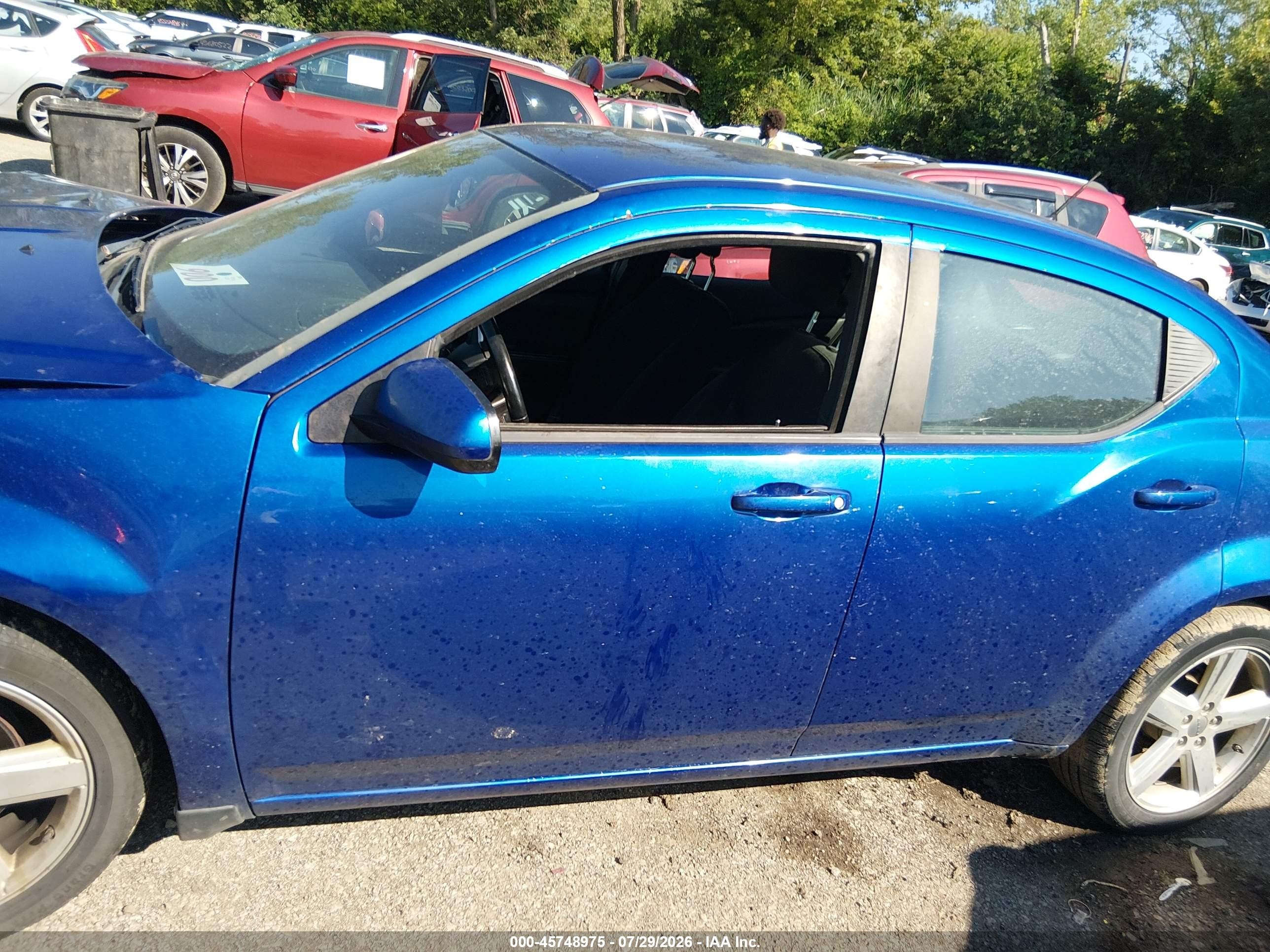 2013 Dodge Avenger Sxt Blue vin: 1C3CDZCB5DN502499