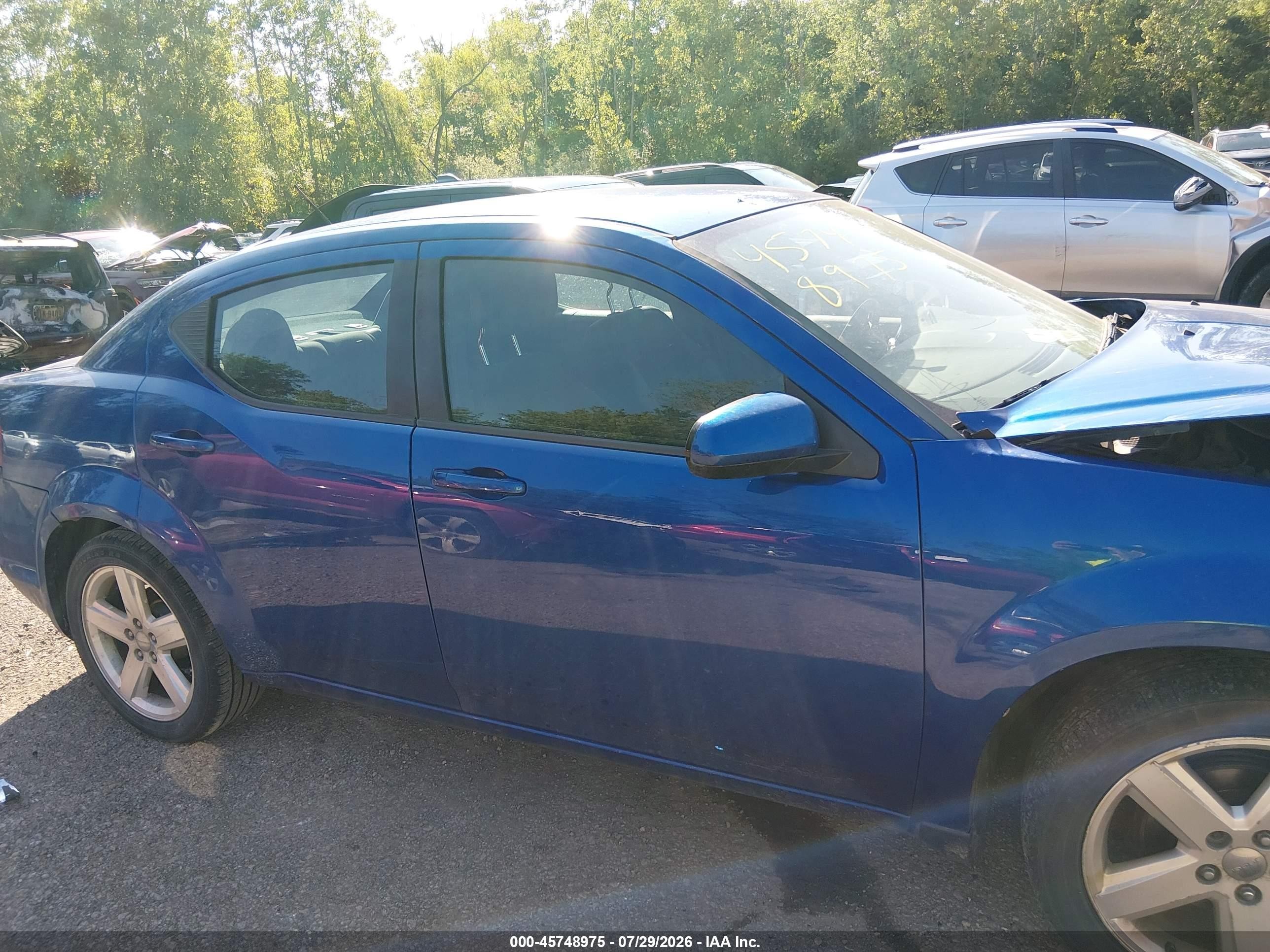 2013 Dodge Avenger Sxt Blue vin: 1C3CDZCB5DN502499