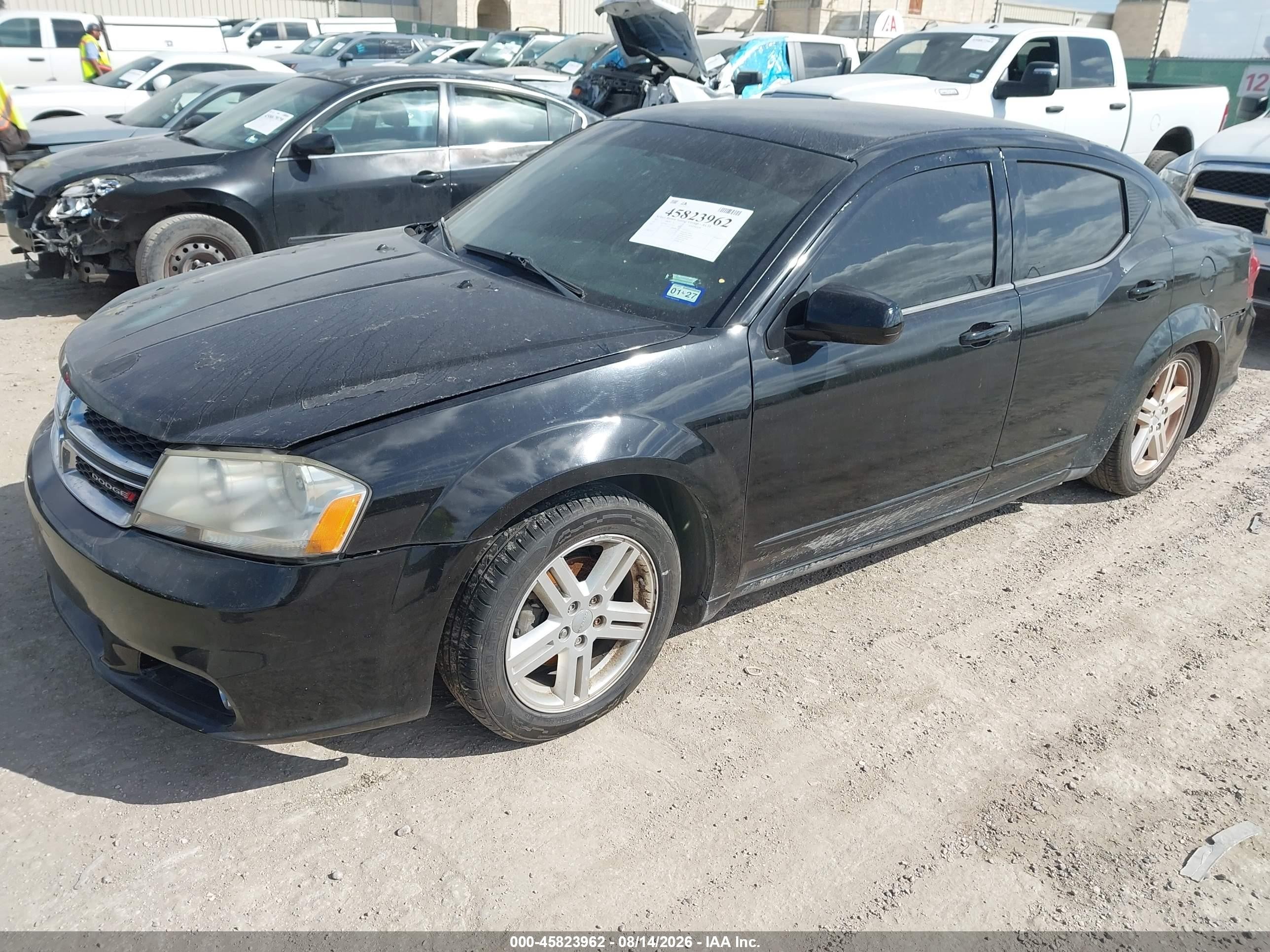 2013 Dodge Avenger Sxt Black vin: 1C3CDZCB5DN590731