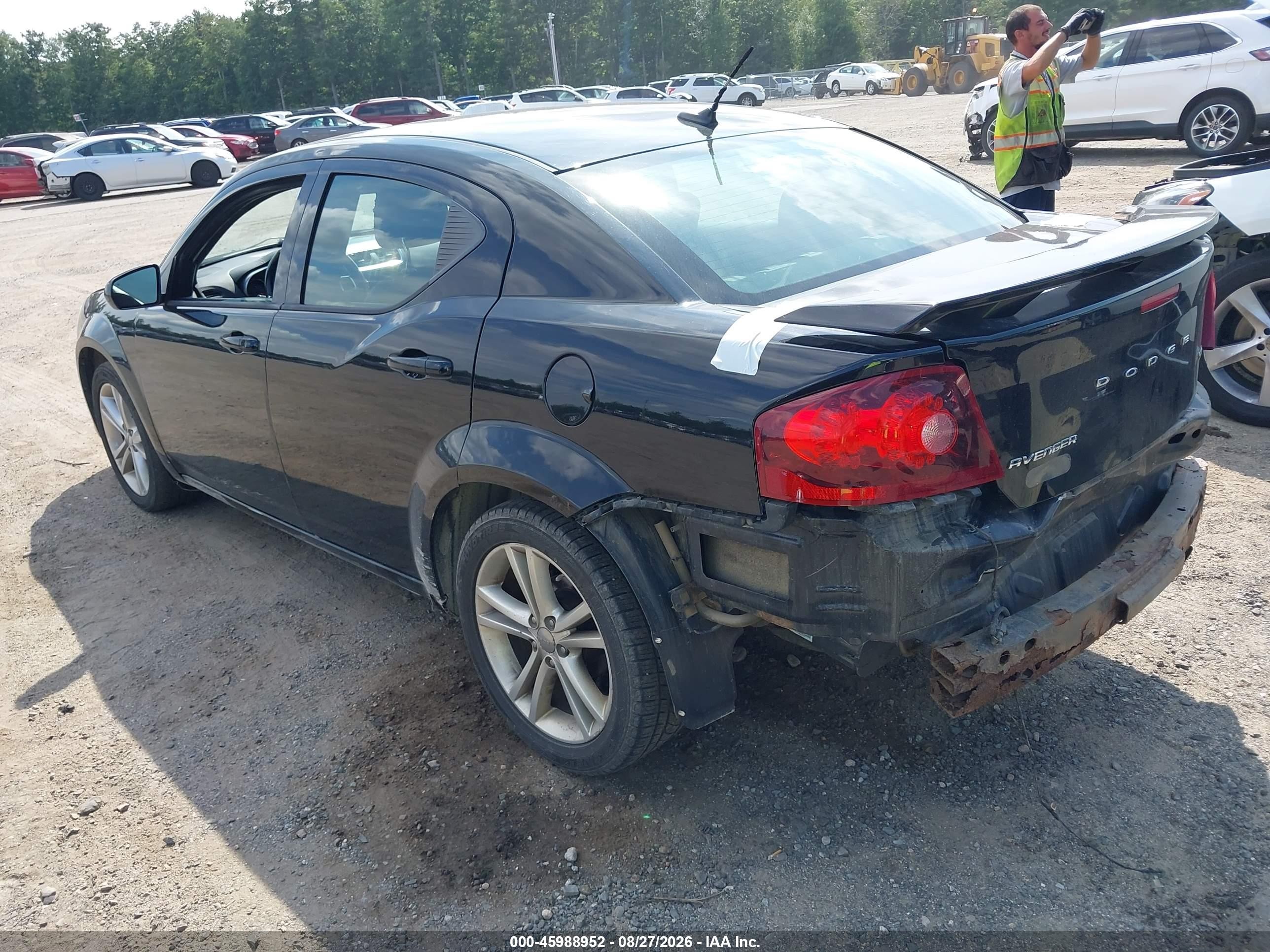 2012 Dodge Avenger Sxt Black vin: 1C3CDZCB6CN186061