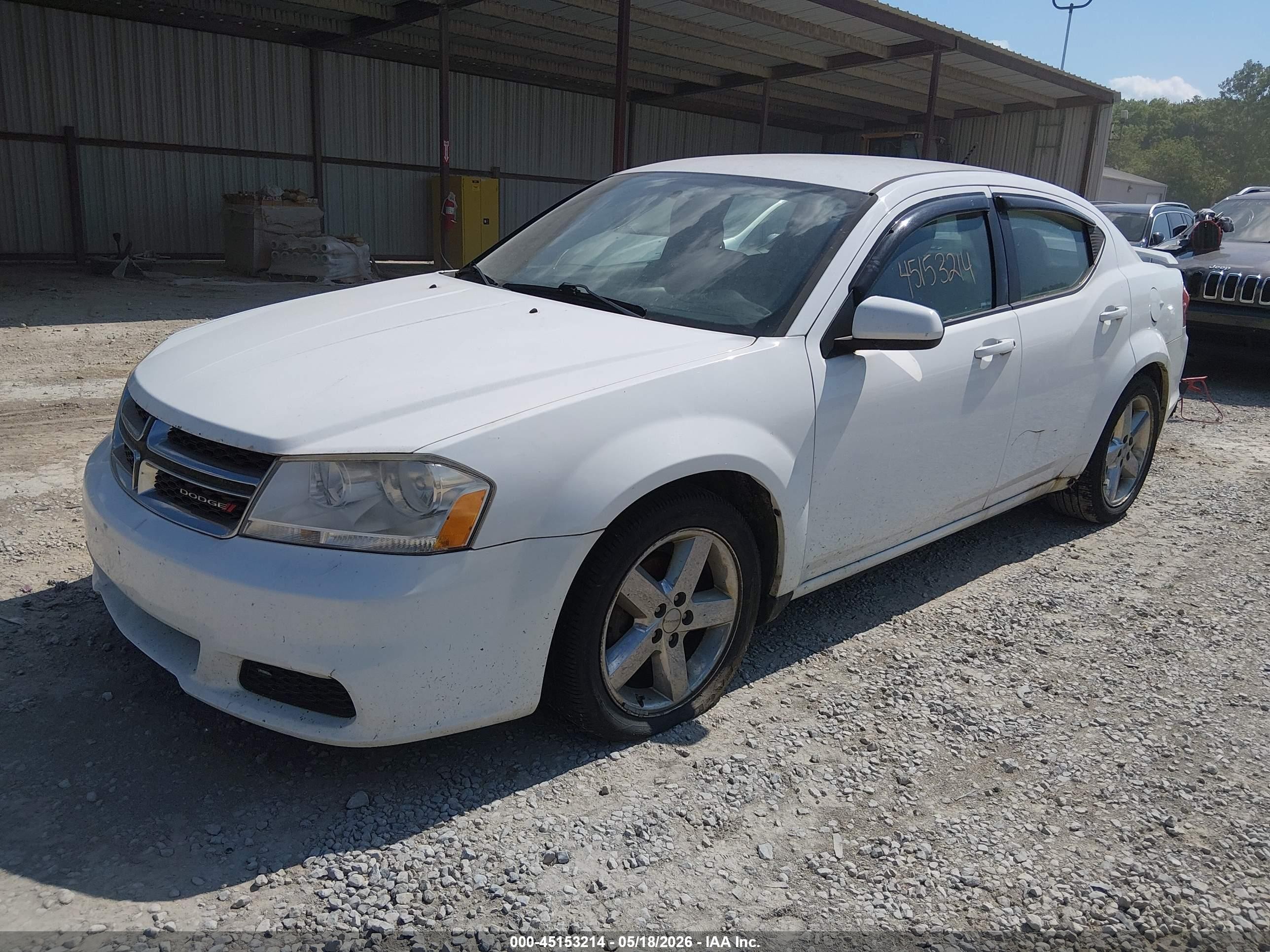 2012 Dodge Avenger Sxt Белый vin: 1C3CDZCB6CN312273
