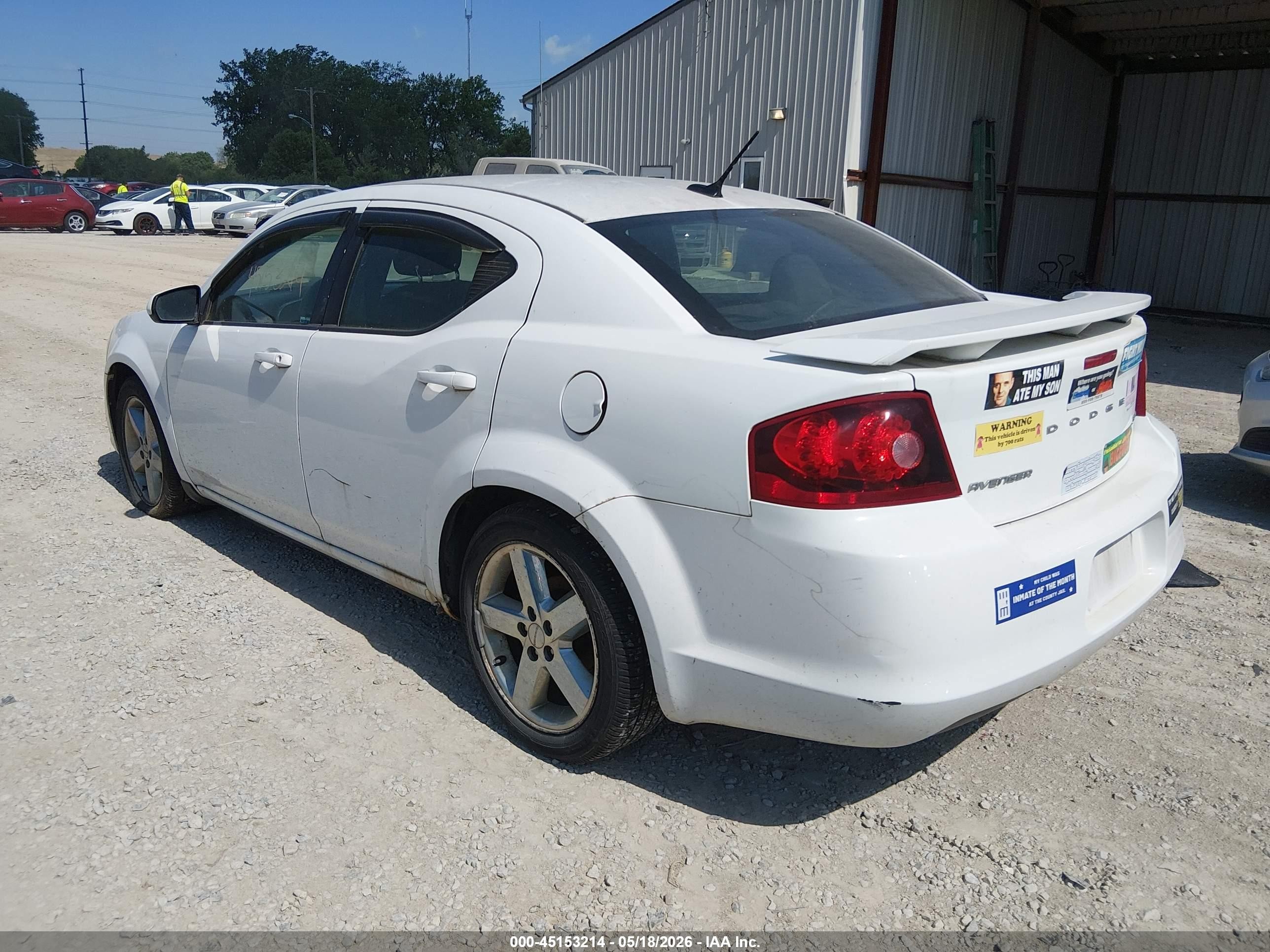 2012 Dodge Avenger Sxt Белый vin: 1C3CDZCB6CN312273