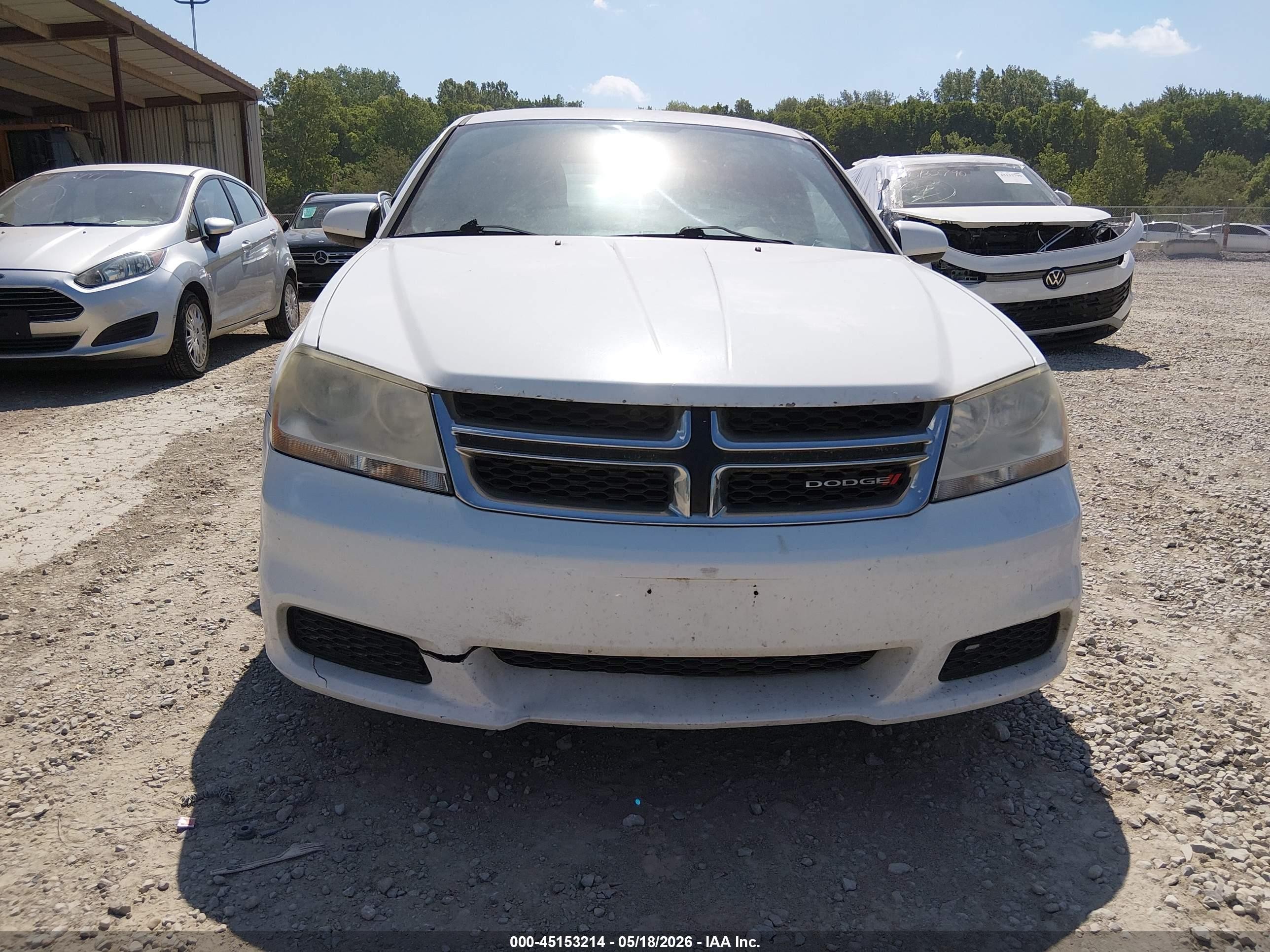 2012 Dodge Avenger Sxt Белый vin: 1C3CDZCB6CN312273