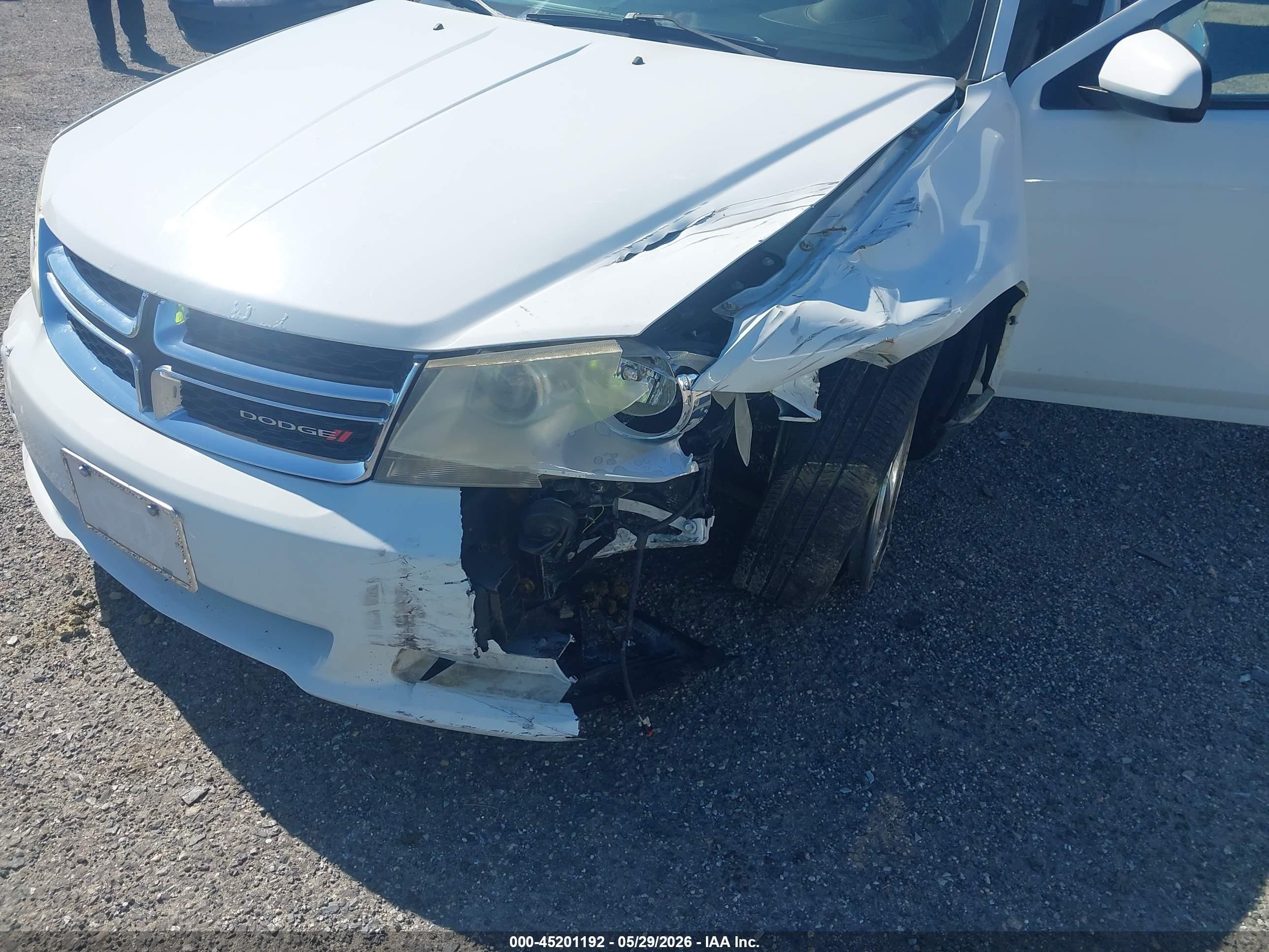2013 Dodge Avenger Sxt Белый vin: 1C3CDZCB6DN576725