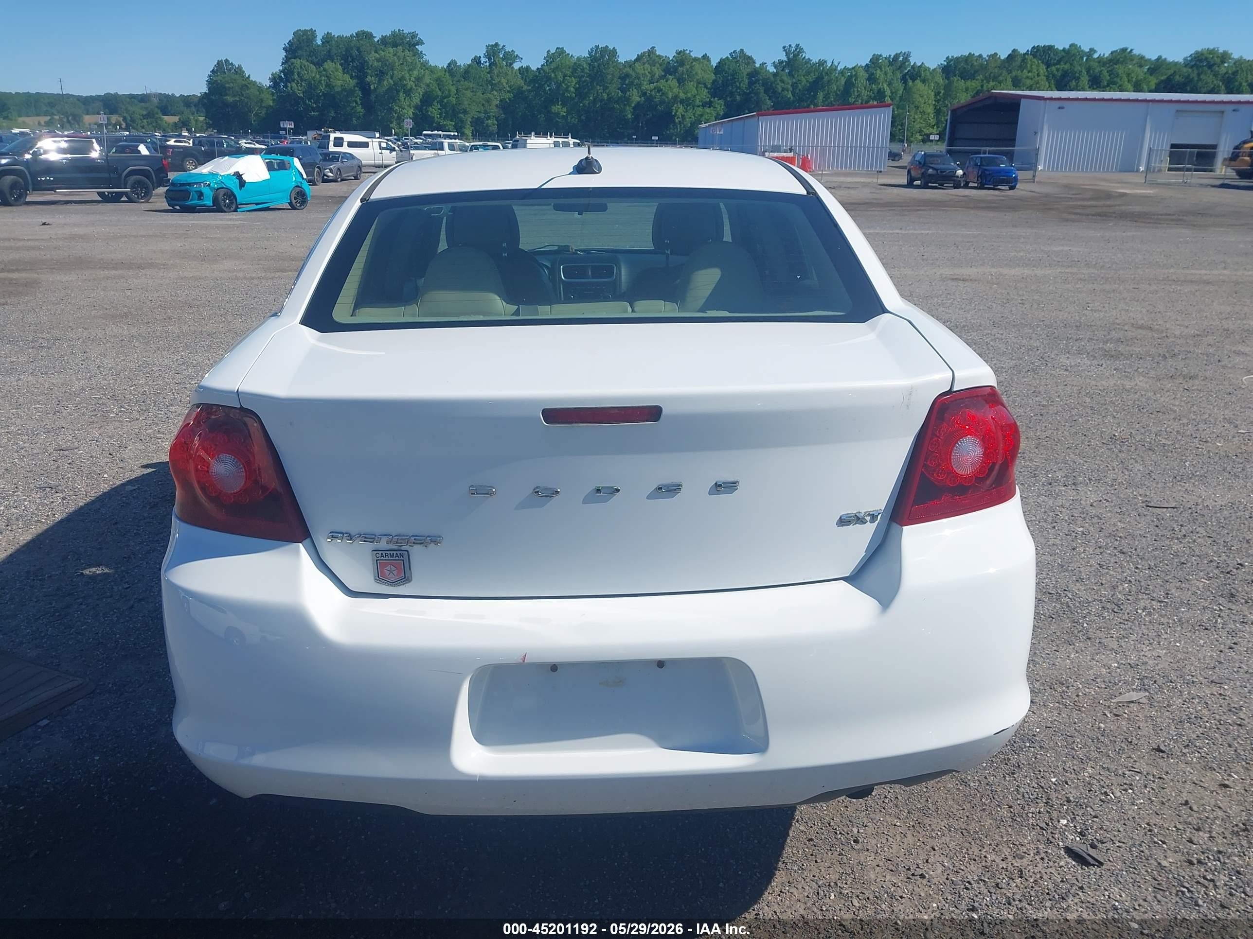 2013 Dodge Avenger Sxt Белый vin: 1C3CDZCB6DN576725