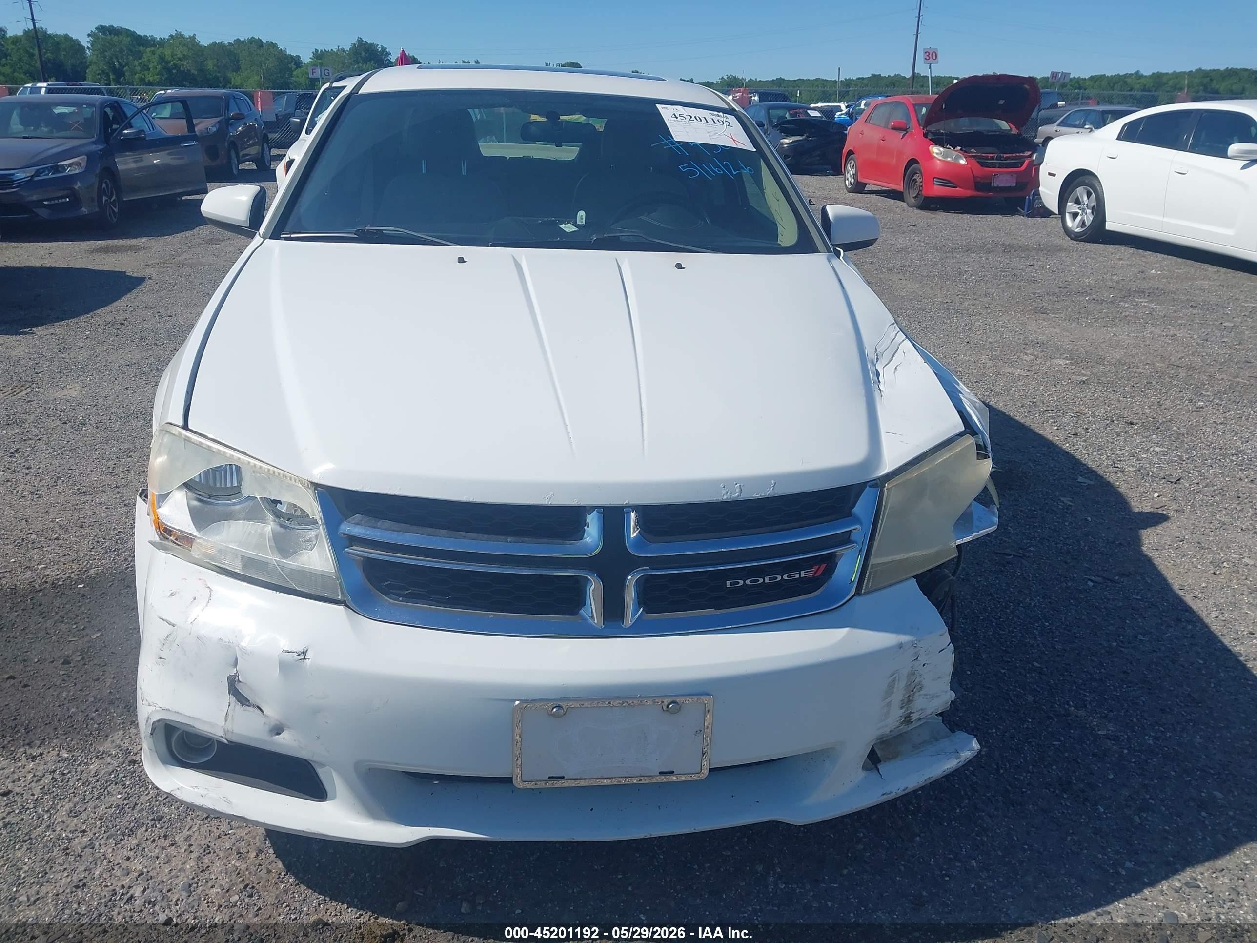 2013 Dodge Avenger Sxt Белый vin: 1C3CDZCB6DN576725