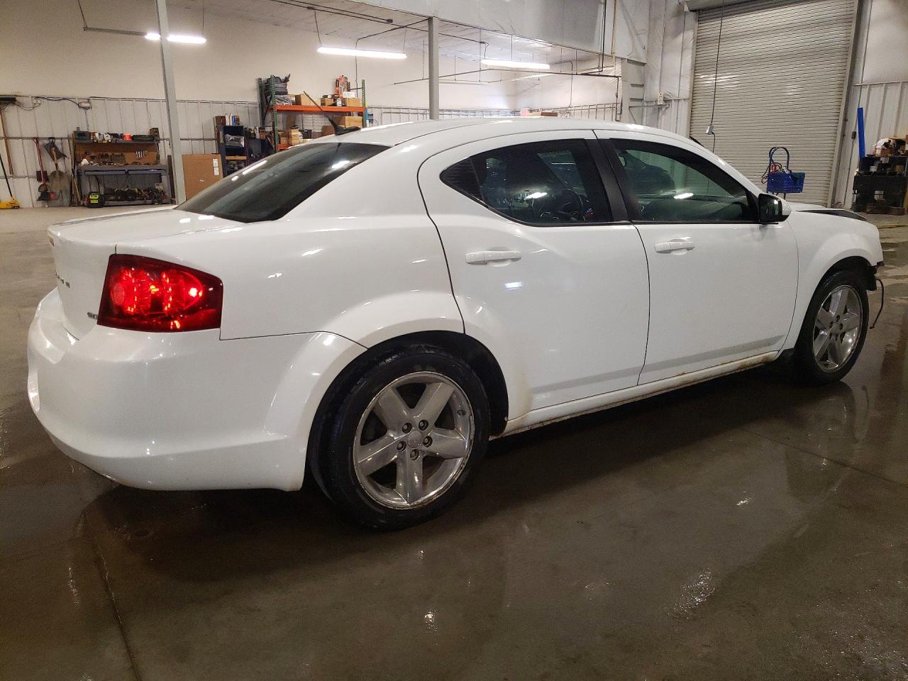 2014 Dodge Avenger Sxt White vin: 1C3CDZCB6EN119236
