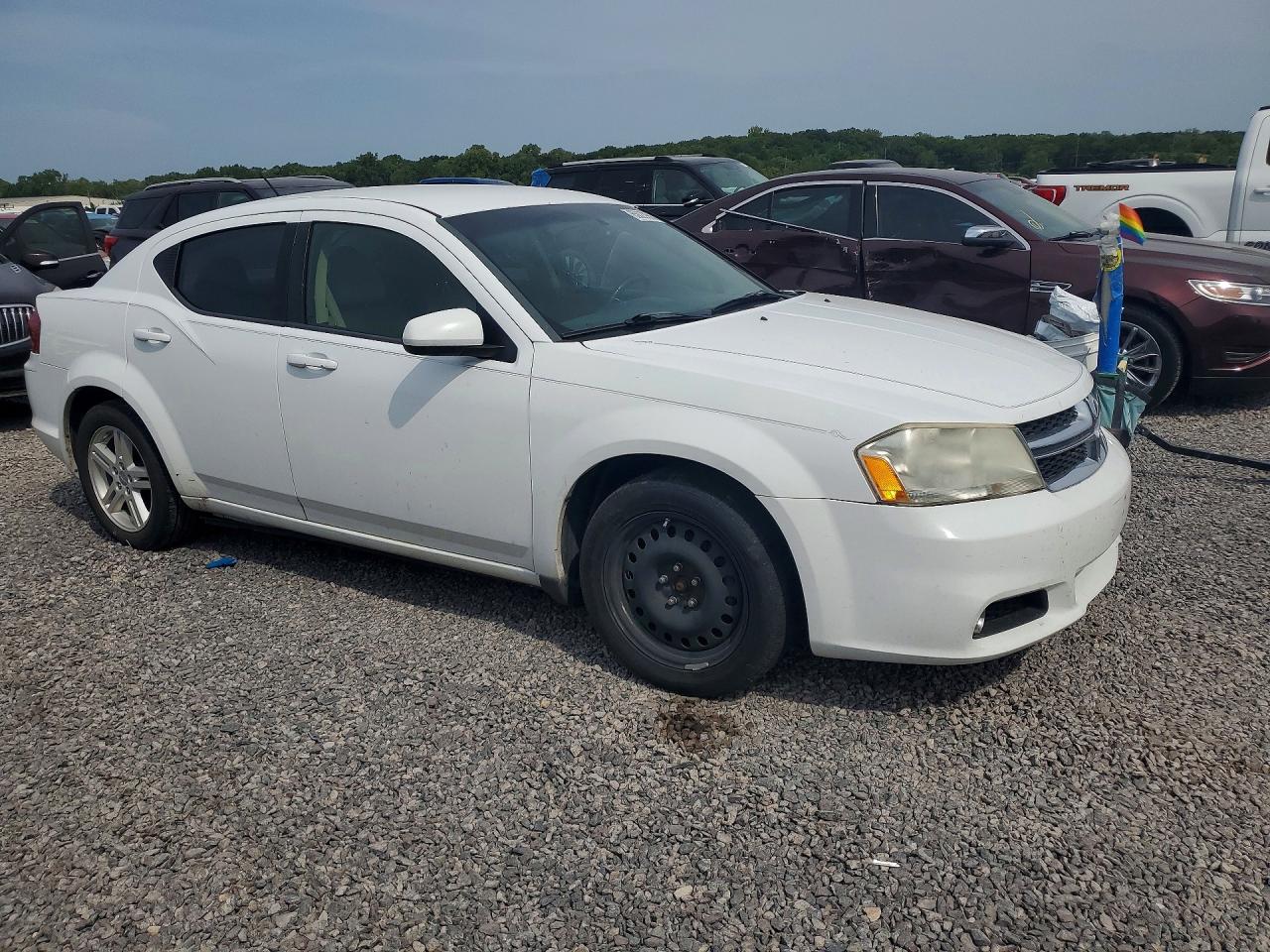 2014 Dodge Avenger Sxt White vin: 1C3CDZCB6EN233110