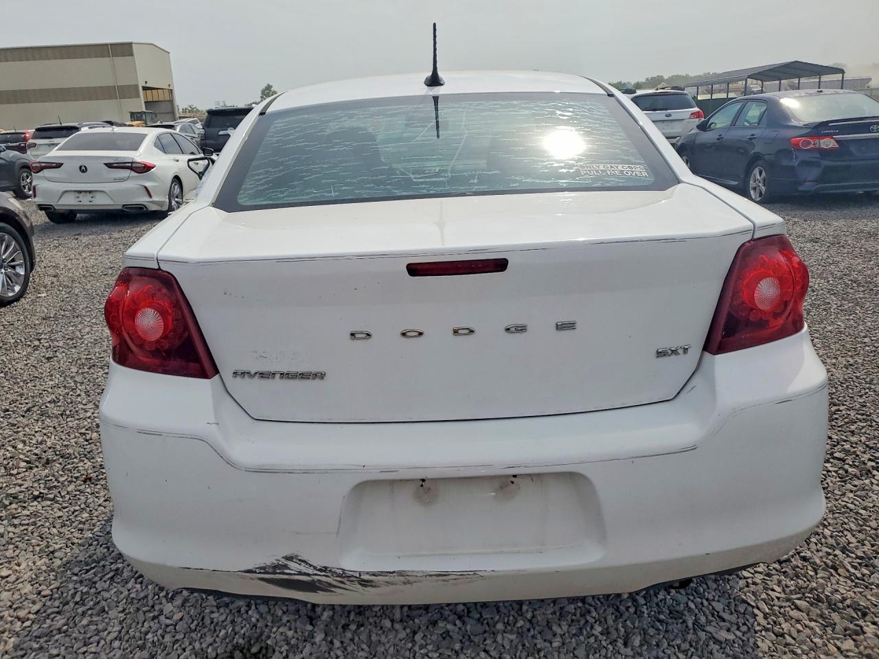 2014 Dodge Avenger Sxt White vin: 1C3CDZCB6EN233110