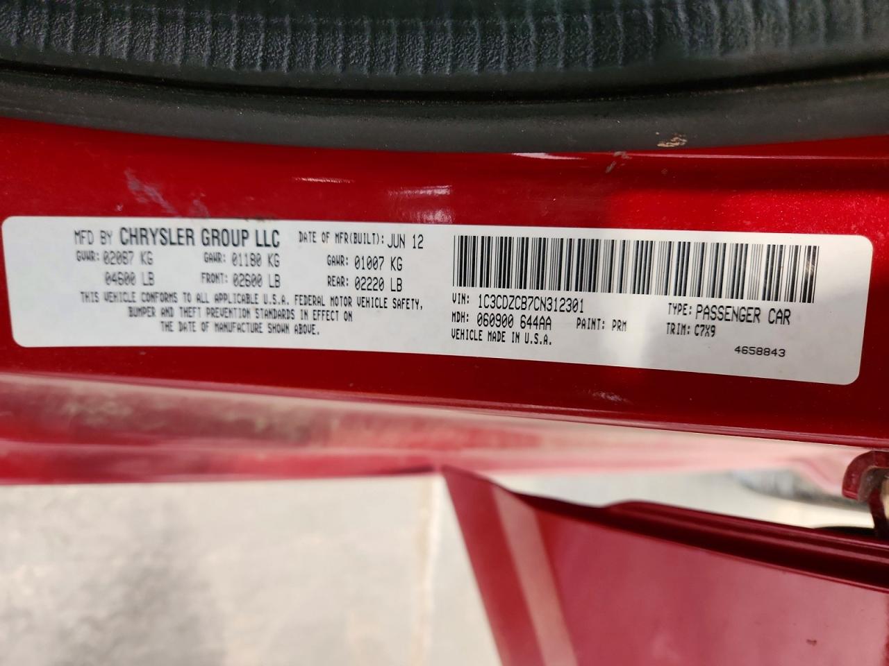 2012 Dodge Avenger Sxt Red vin: 1C3CDZCB7CN312301
