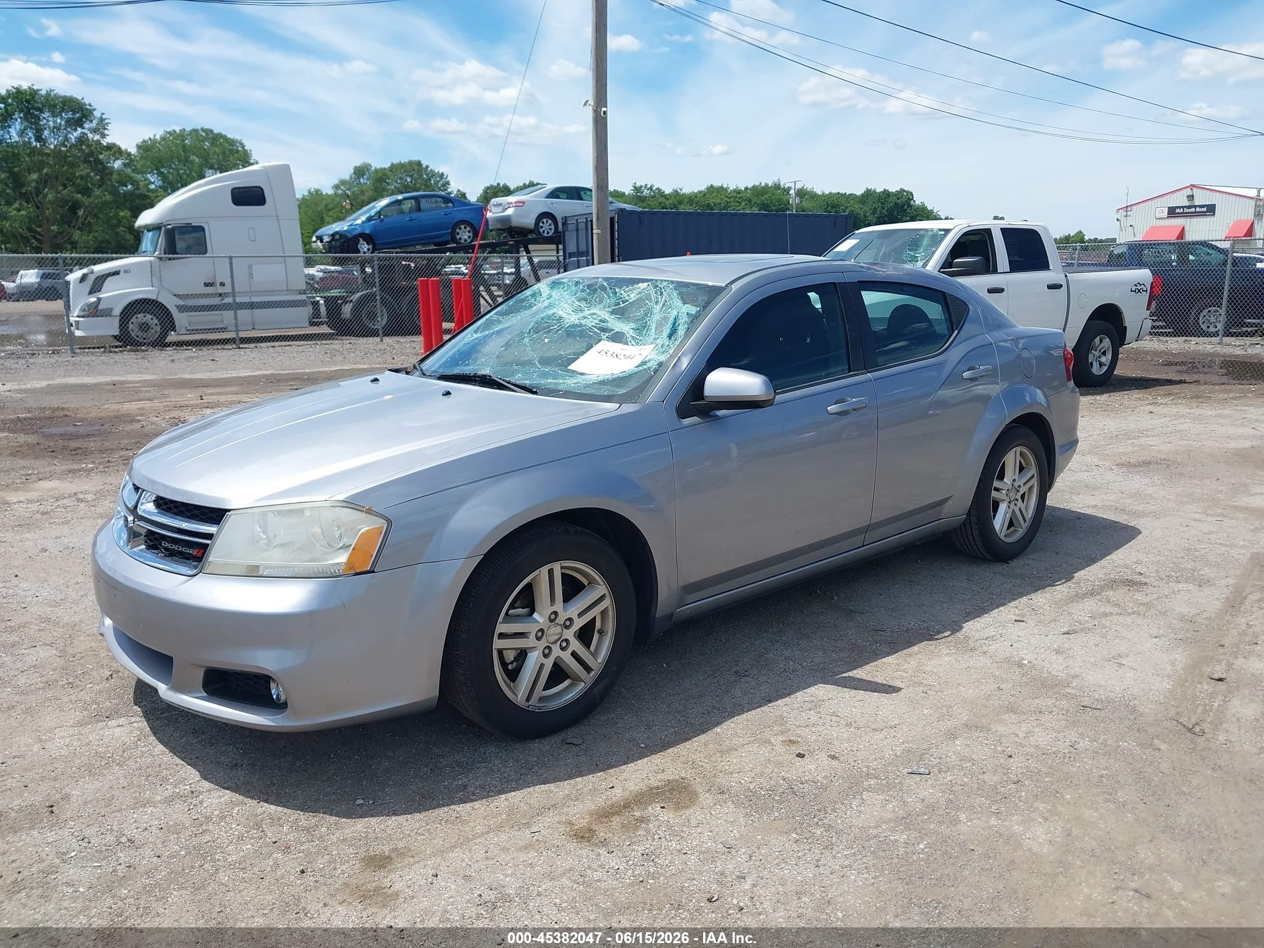 2013 Dodge Avenger Sxt Silver vin: 1C3CDZCB7DN552384