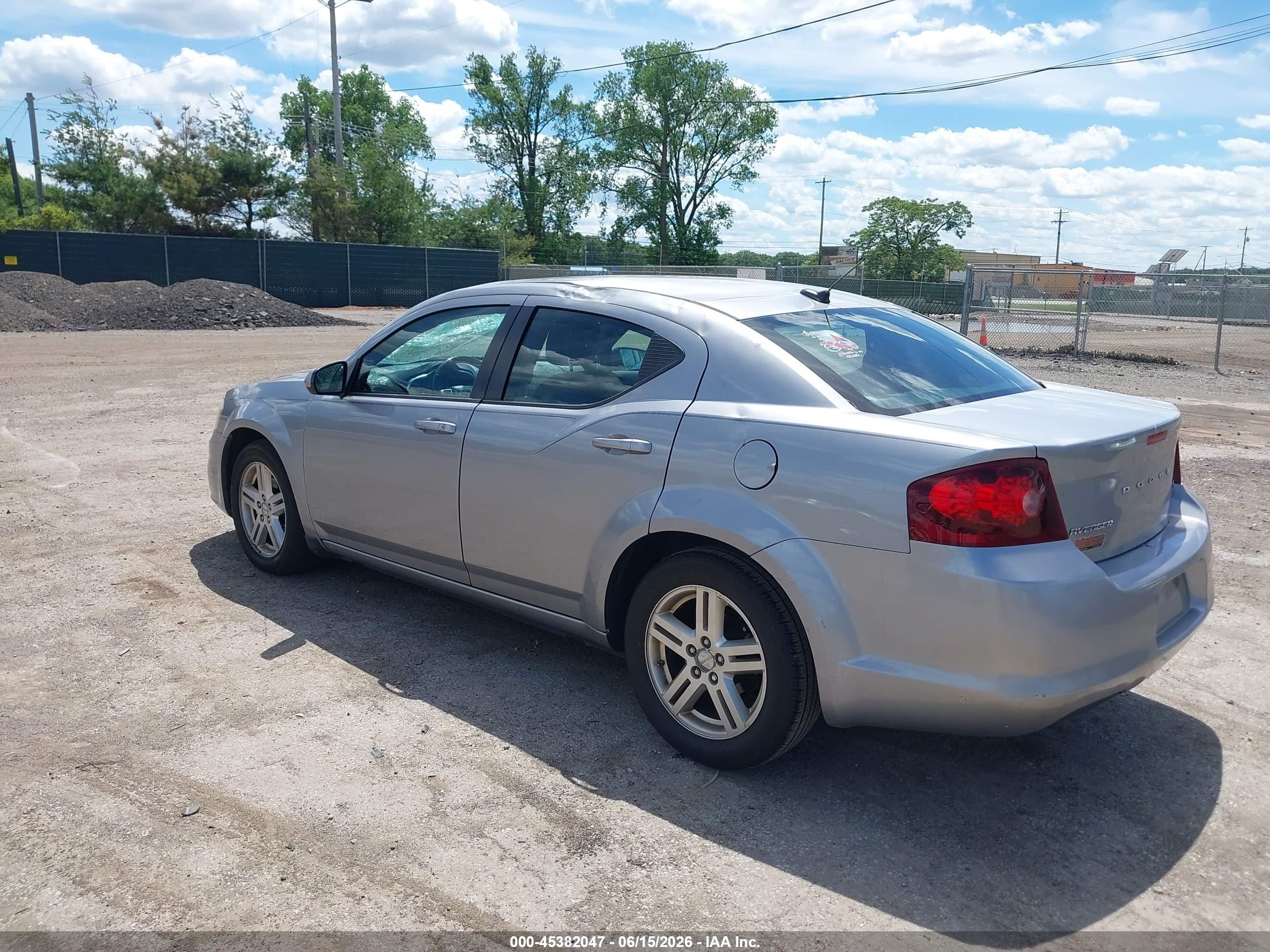 2013 Dodge Avenger Sxt Silver vin: 1C3CDZCB7DN552384