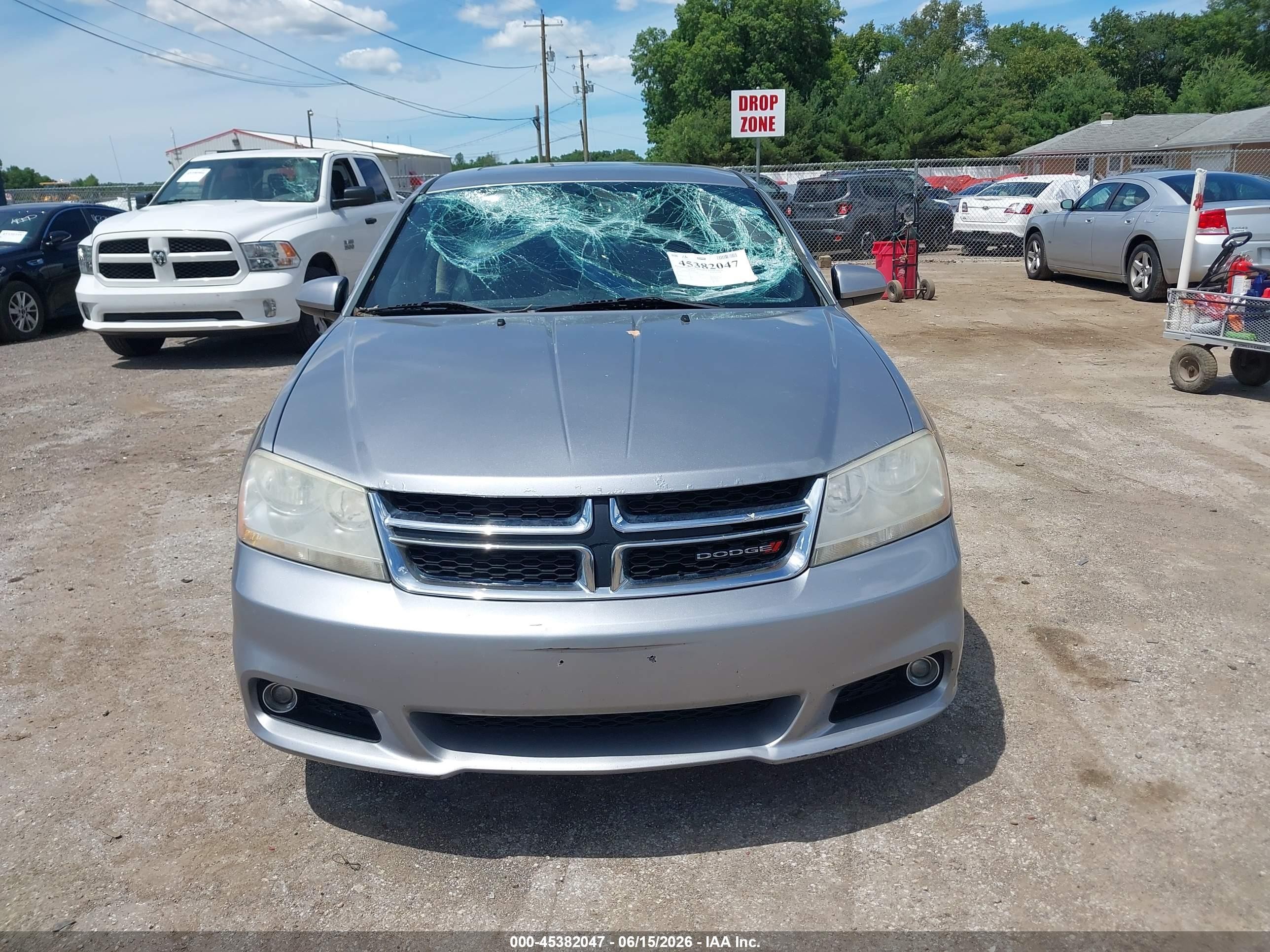 2013 Dodge Avenger Sxt Silver vin: 1C3CDZCB7DN552384