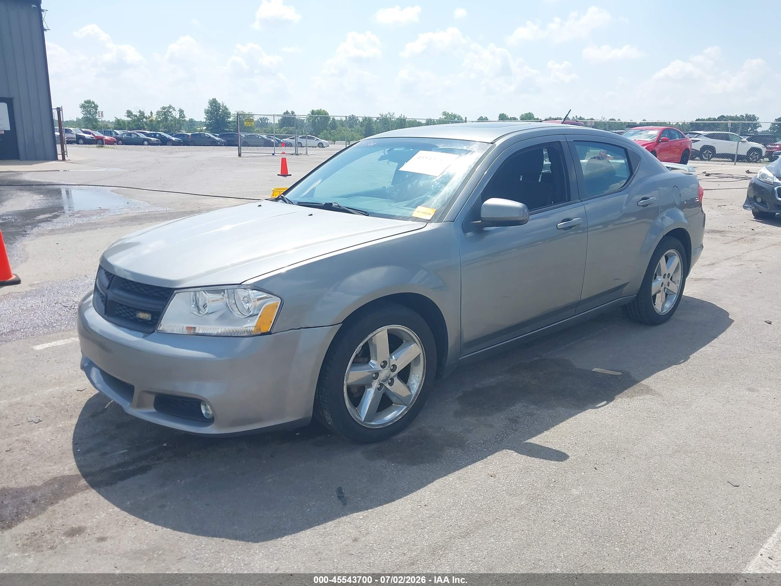 2013 Dodge Avenger Sxt Gray vin: 1C3CDZCB7DN582873