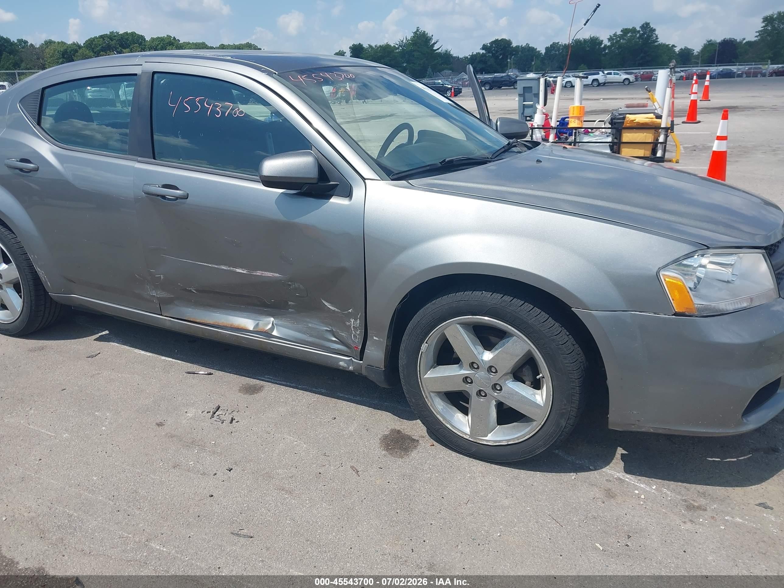 2013 Dodge Avenger Sxt Gray vin: 1C3CDZCB7DN582873