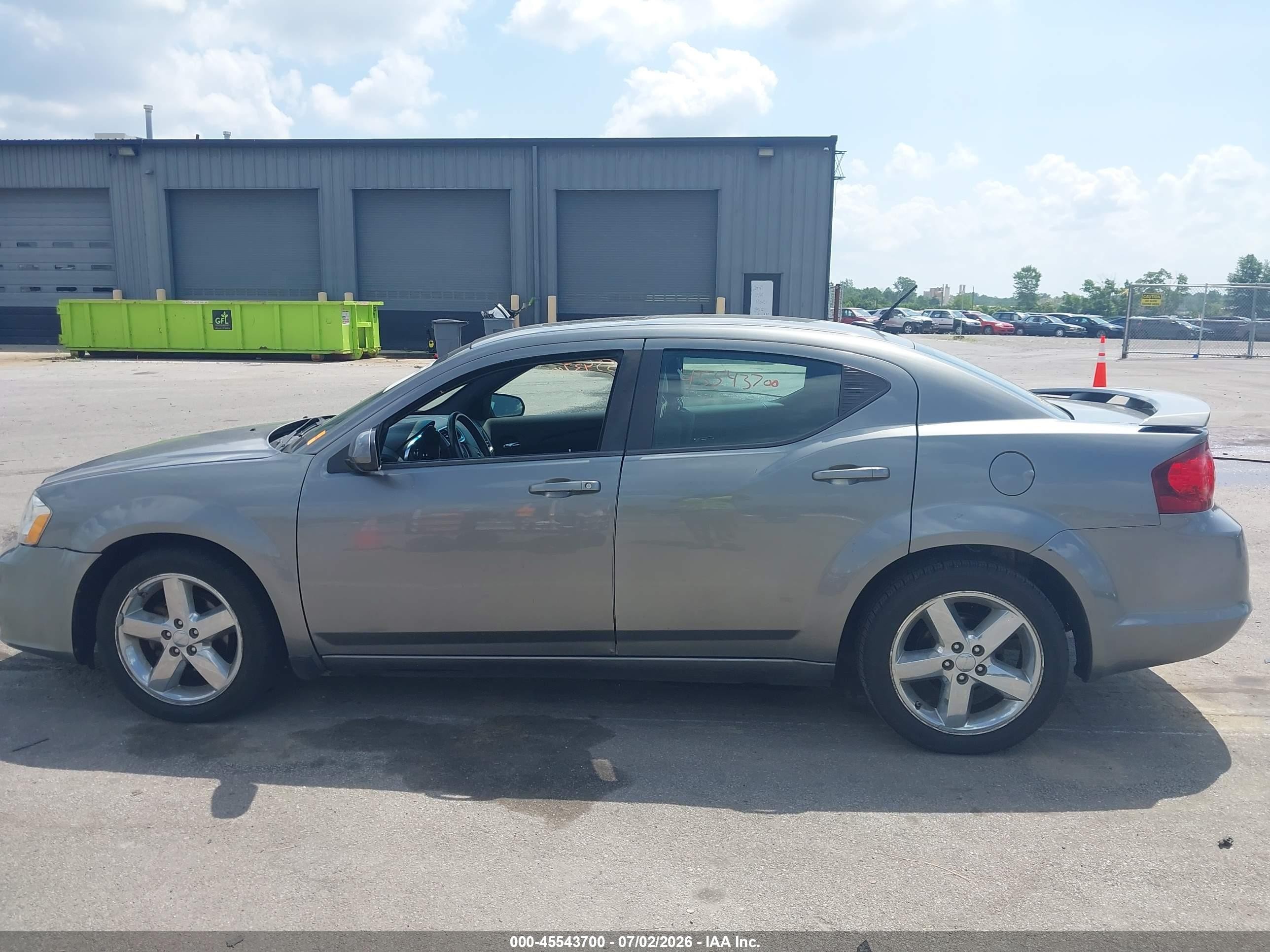2013 Dodge Avenger Sxt Gray vin: 1C3CDZCB7DN582873