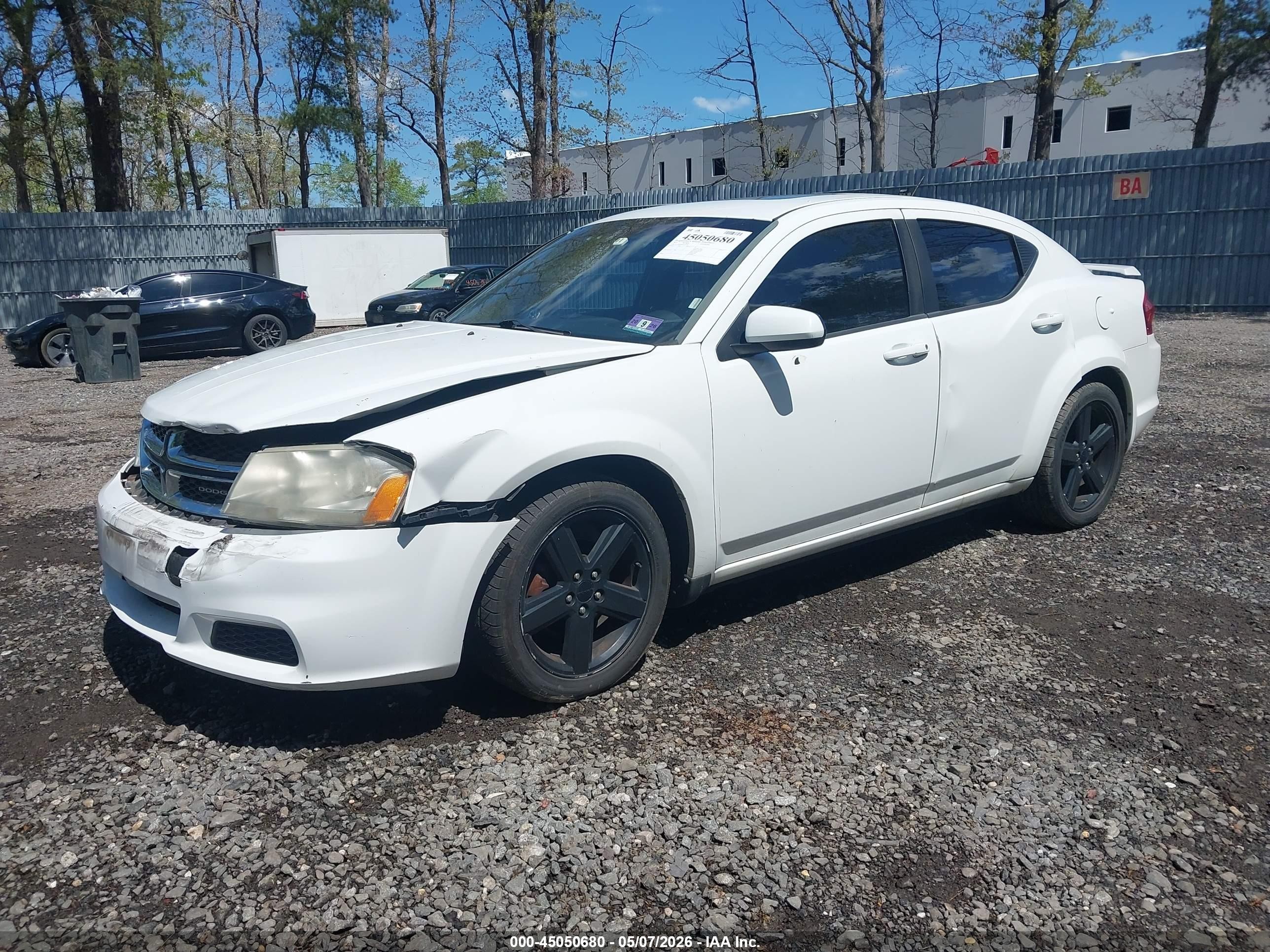 2012 Dodge Avenger Sxt Белый vin: 1C3CDZCB8CN213762
