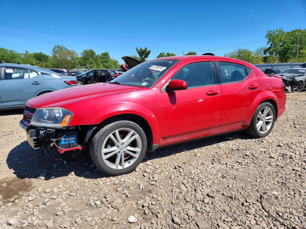 2013 Dodge Avenger Sxt Red vin: 1C3CDZCB8DN630493