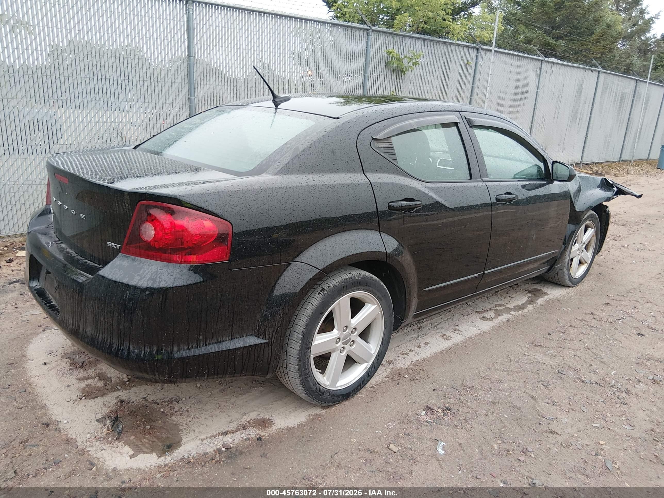 2013 Dodge Avenger Sxt Black vin: 1C3CDZCB8DN682299