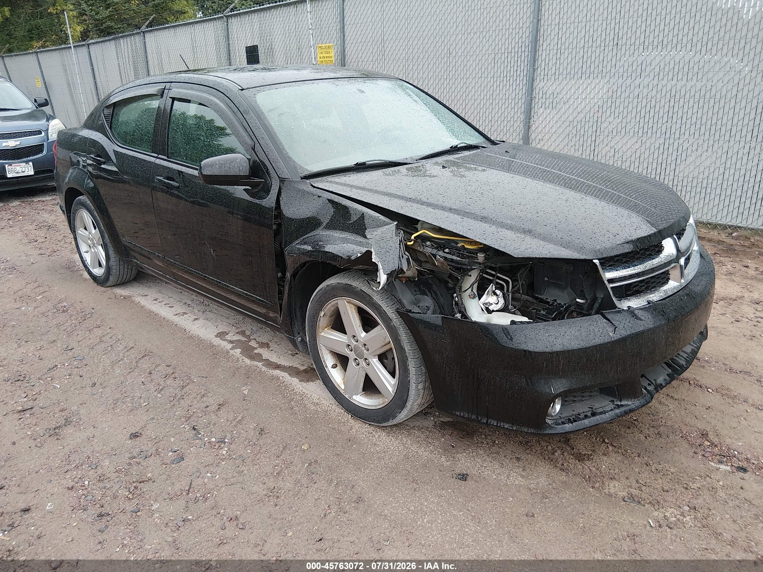 2013 Dodge Avenger Sxt Black vin: 1C3CDZCB8DN682299