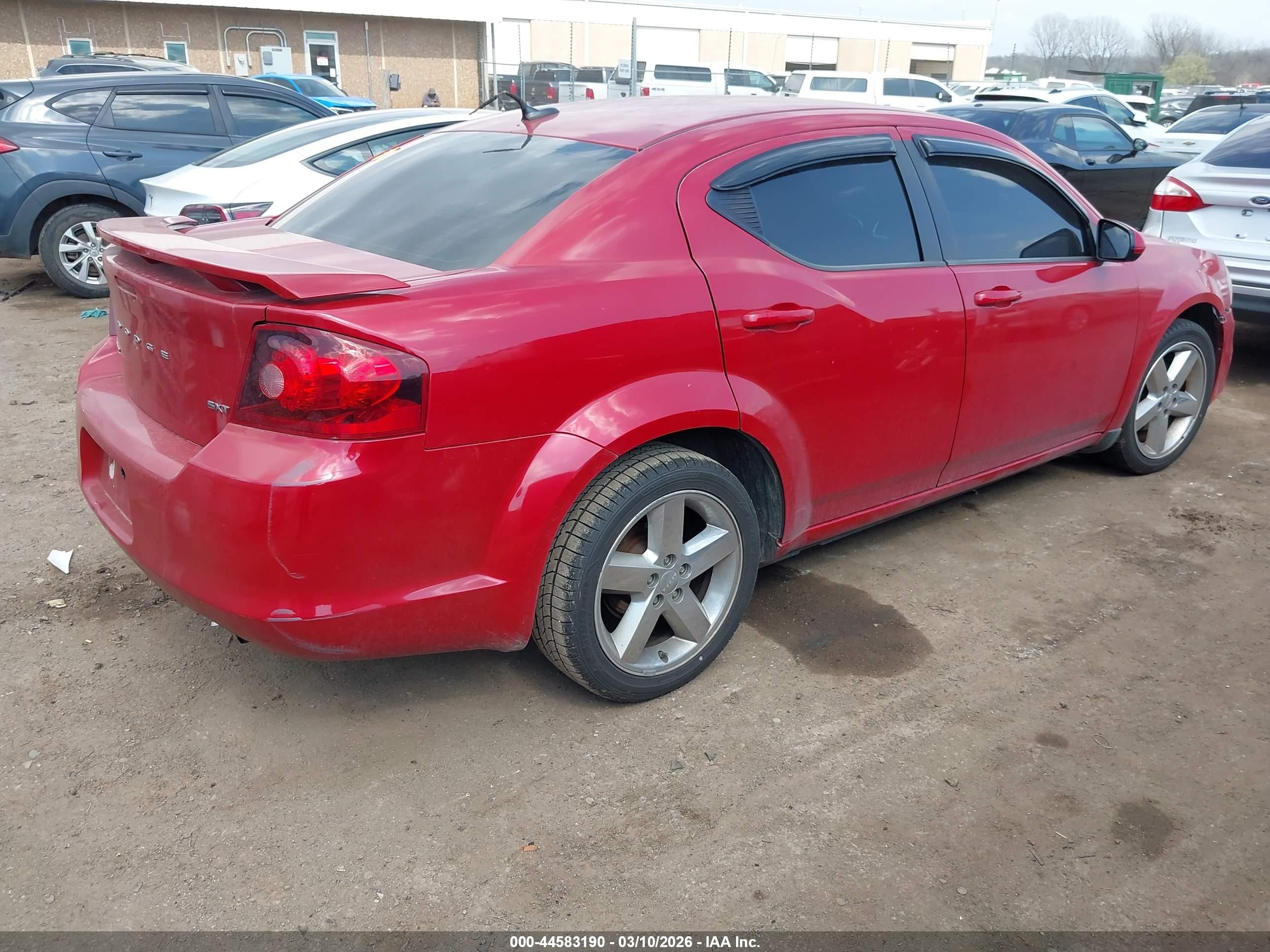 2013 Dodge Avenger Sxt Red vin: 1C3CDZCB8DN716001