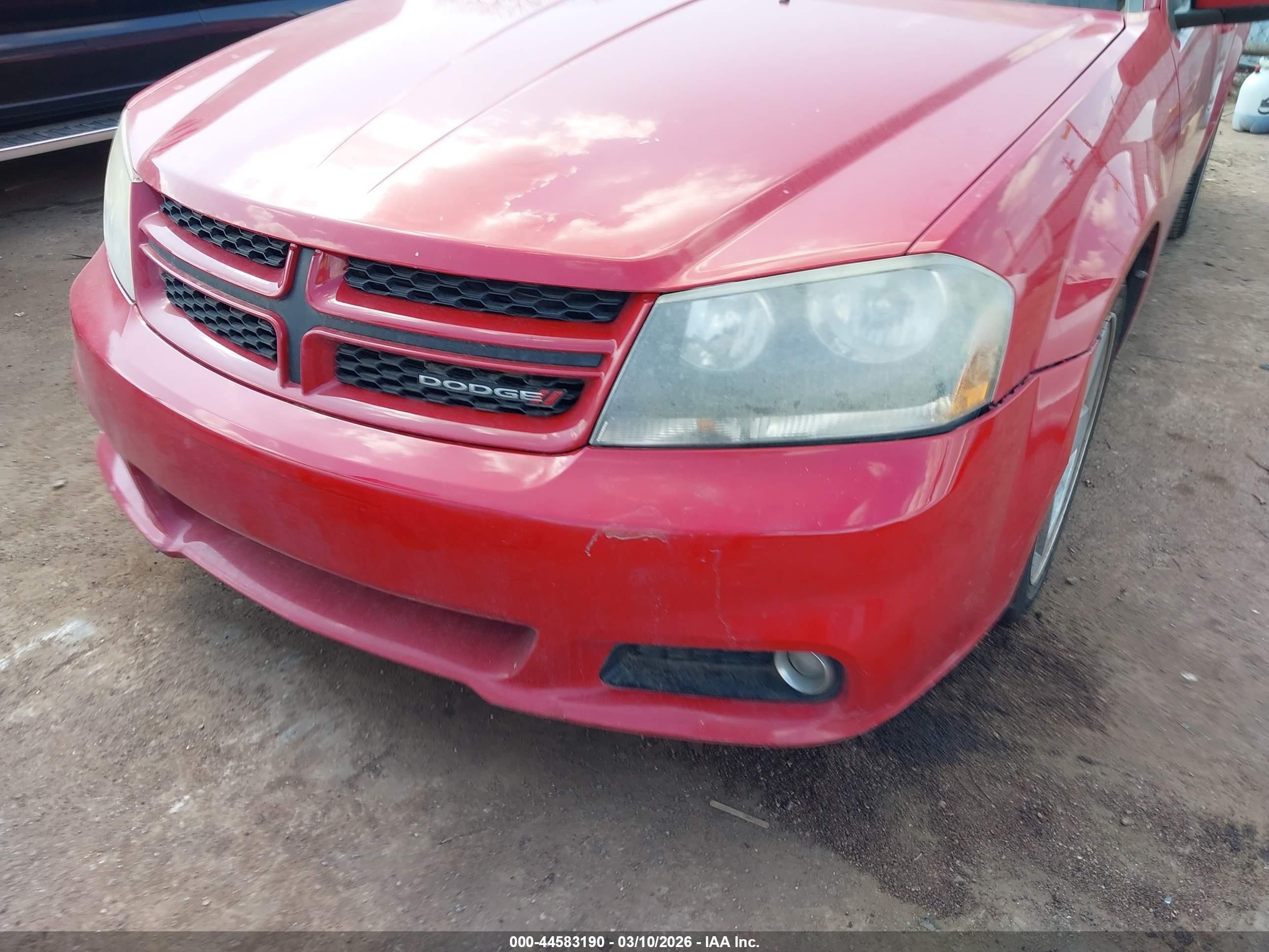 2013 Dodge Avenger Sxt Red vin: 1C3CDZCB8DN716001