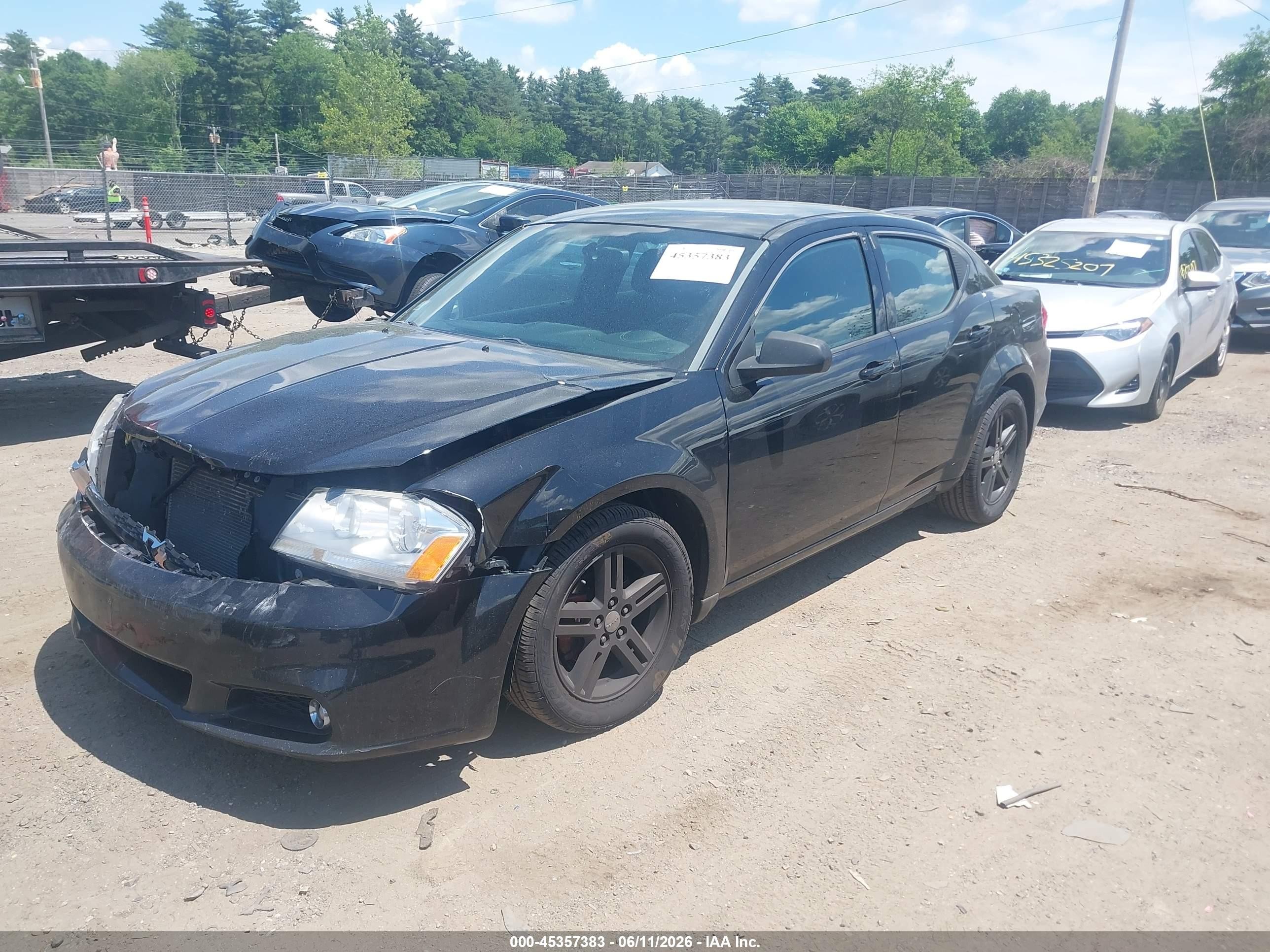 2014 Dodge Avenger Sxt Black vin: 1C3CDZCB8EN190373