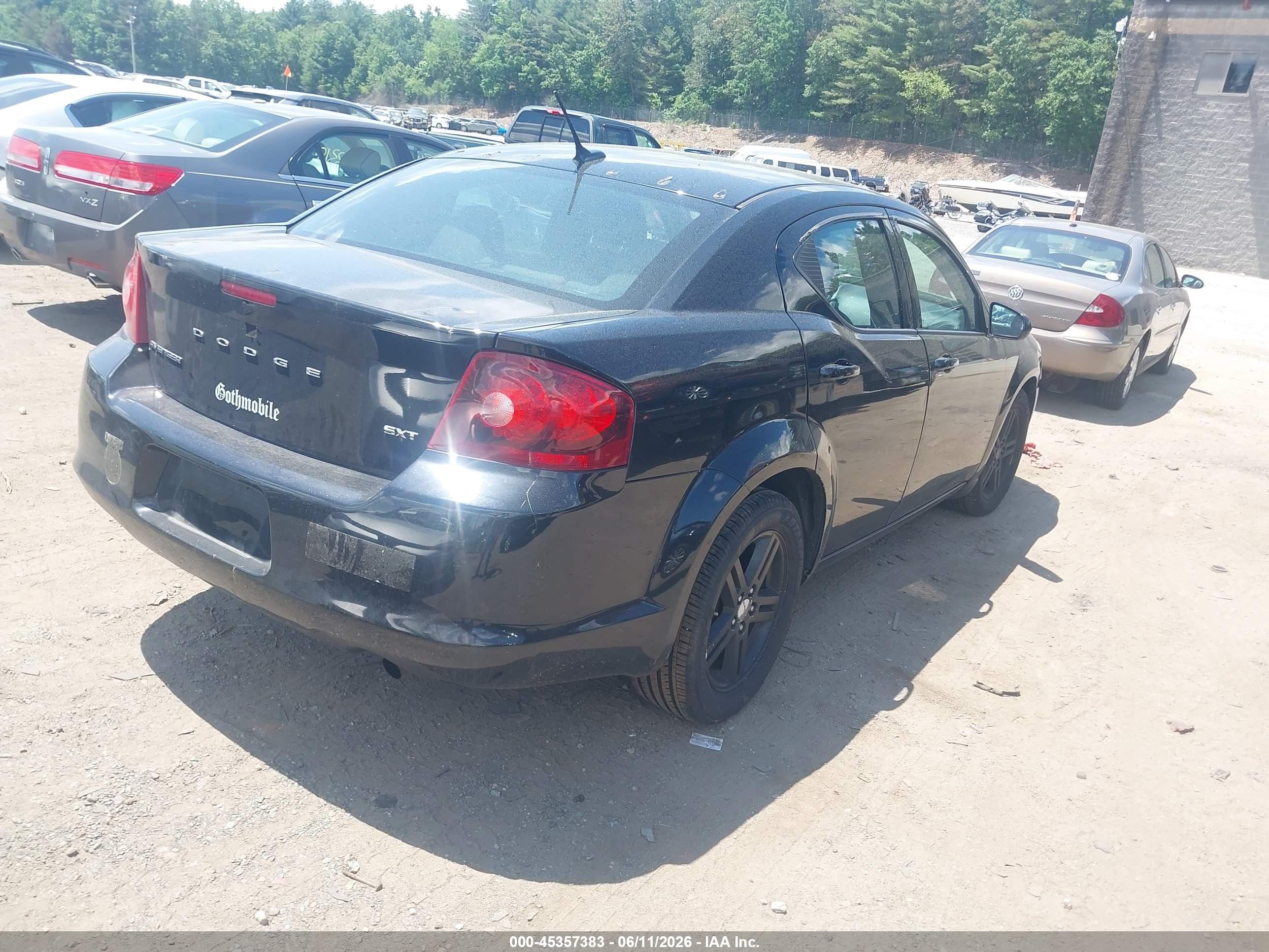 2014 Dodge Avenger Sxt Black vin: 1C3CDZCB8EN190373
