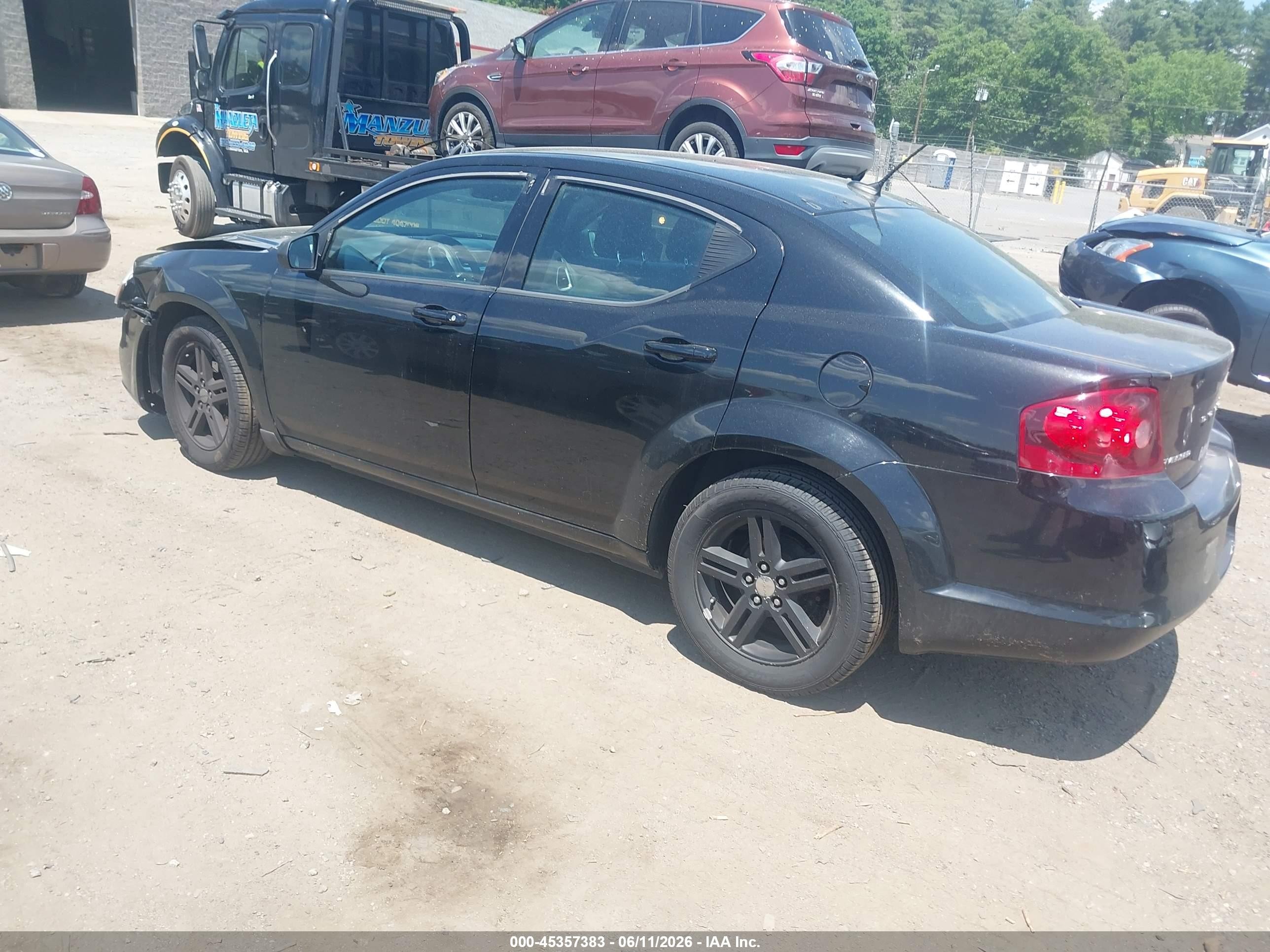 2014 Dodge Avenger Sxt Black vin: 1C3CDZCB8EN190373